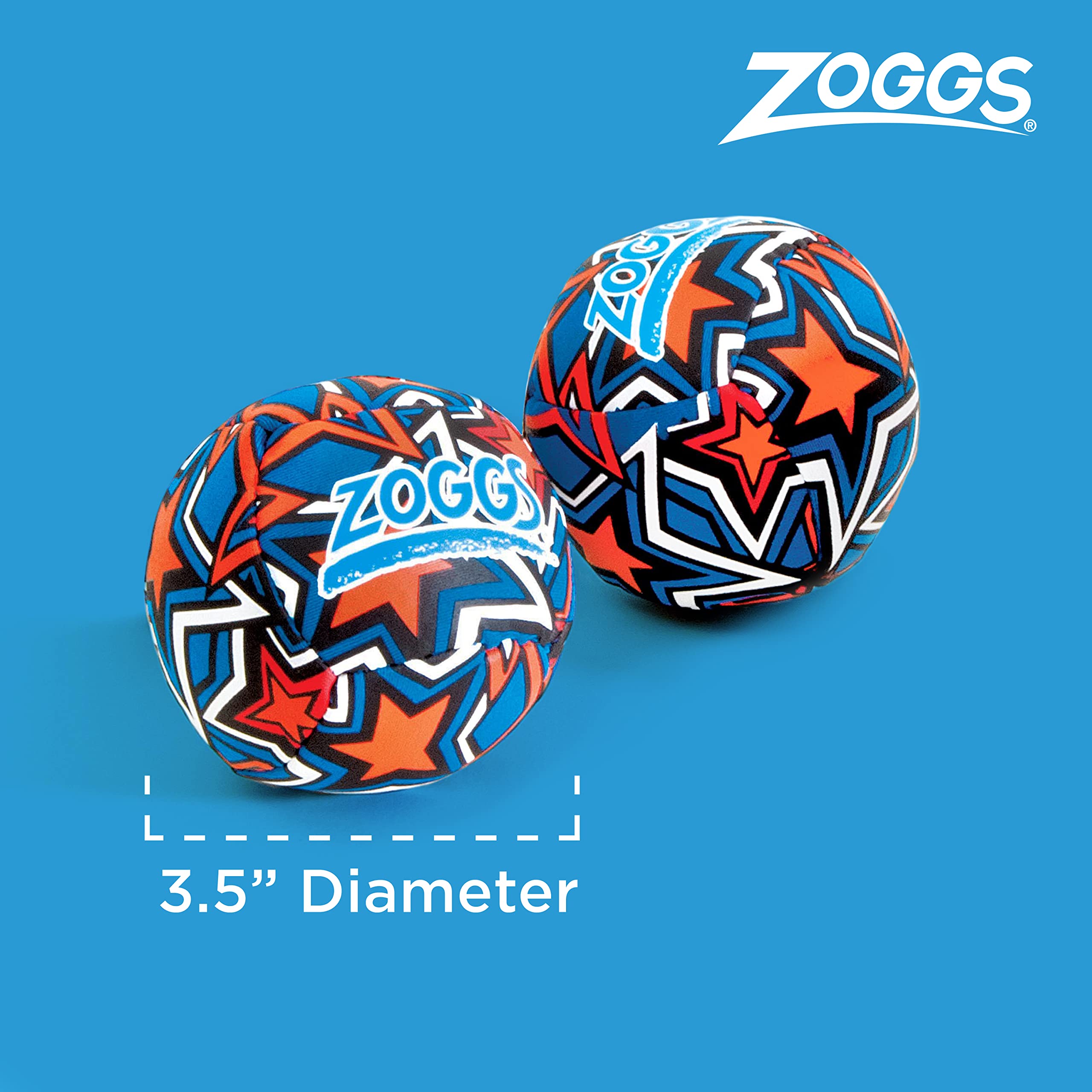 Zoggs Unisex Baby Splash Balls - Water Friendly Neoprene Covered | Set of 2 Orange/Blue 2