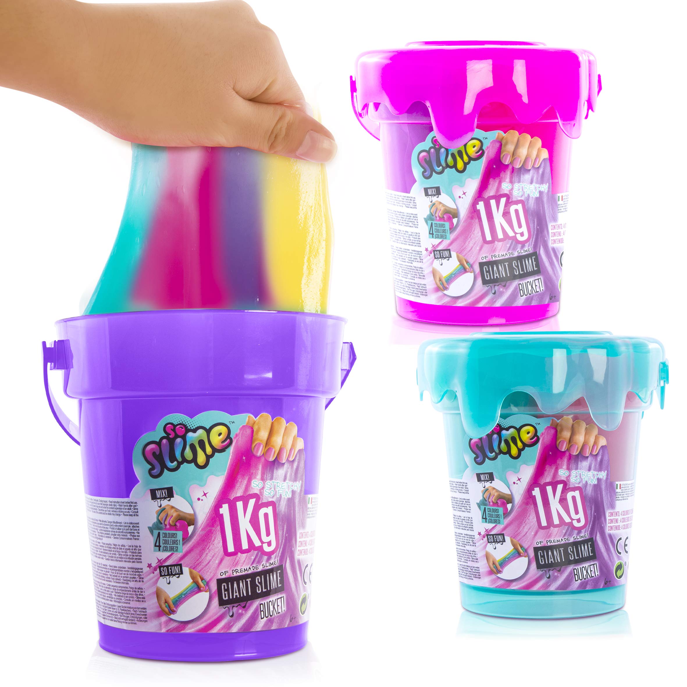 So Slime SSC 122U Giant Slime Bucket - 1kg Sensory Play Set for Kids 6+ 8