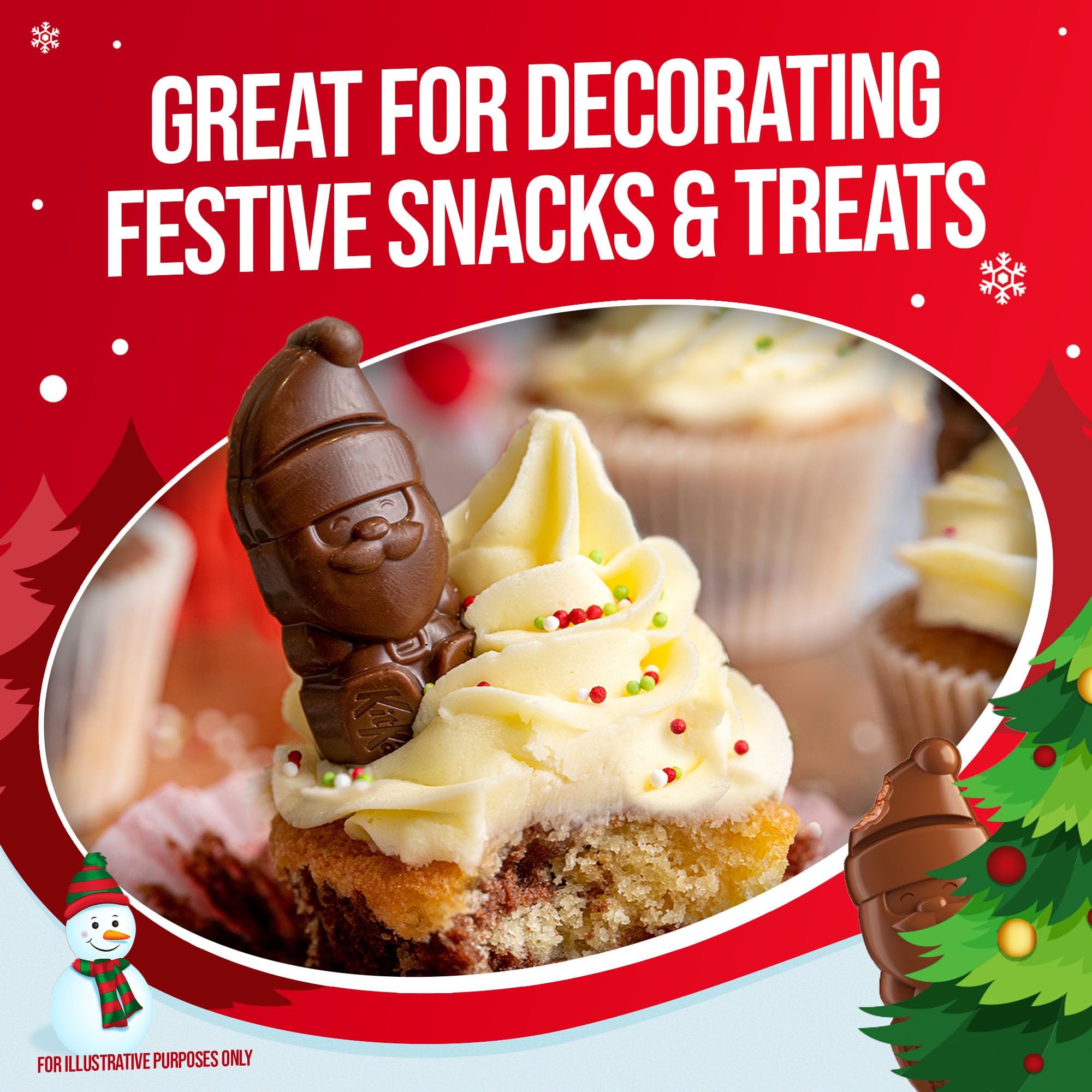 KitKat Pouch Santa 55g - Gluten Free Milk Chocolate Santas with Crispy Wafer 2