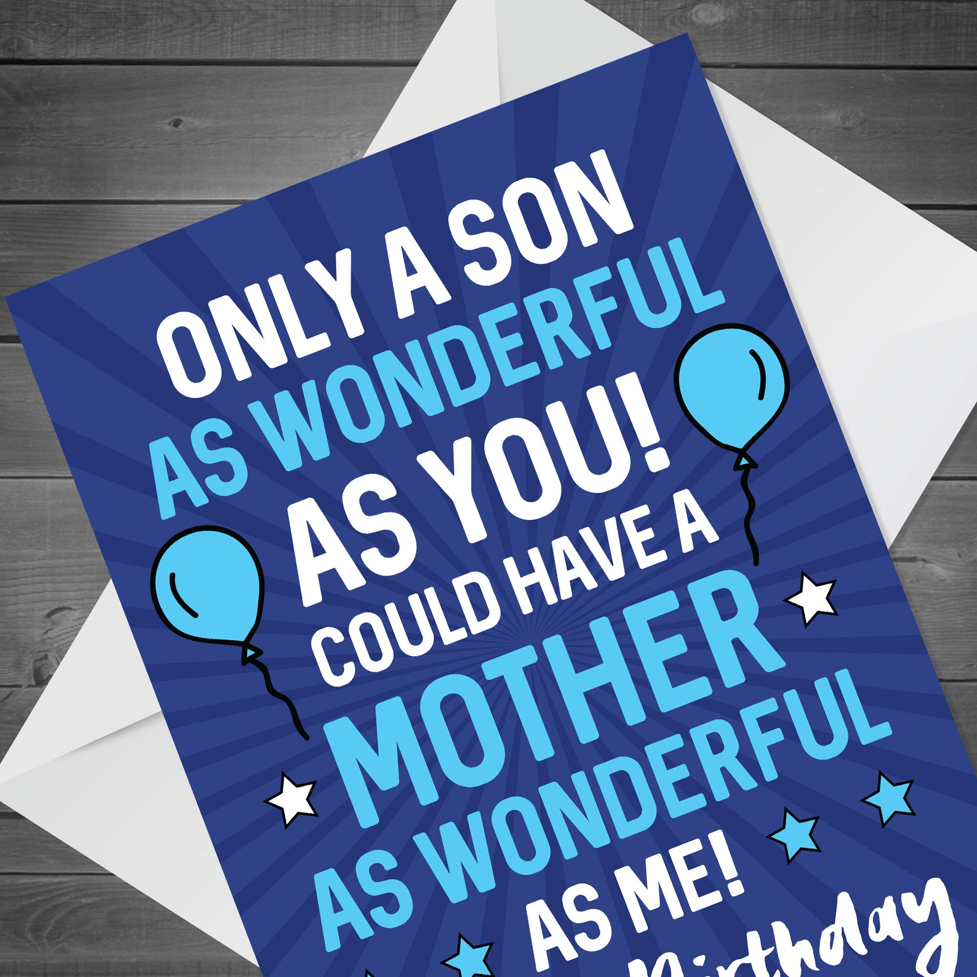 RED OCEAN Funny Birthday Card For Son - Humorous Design | A6 Size | 300gsm Card 5