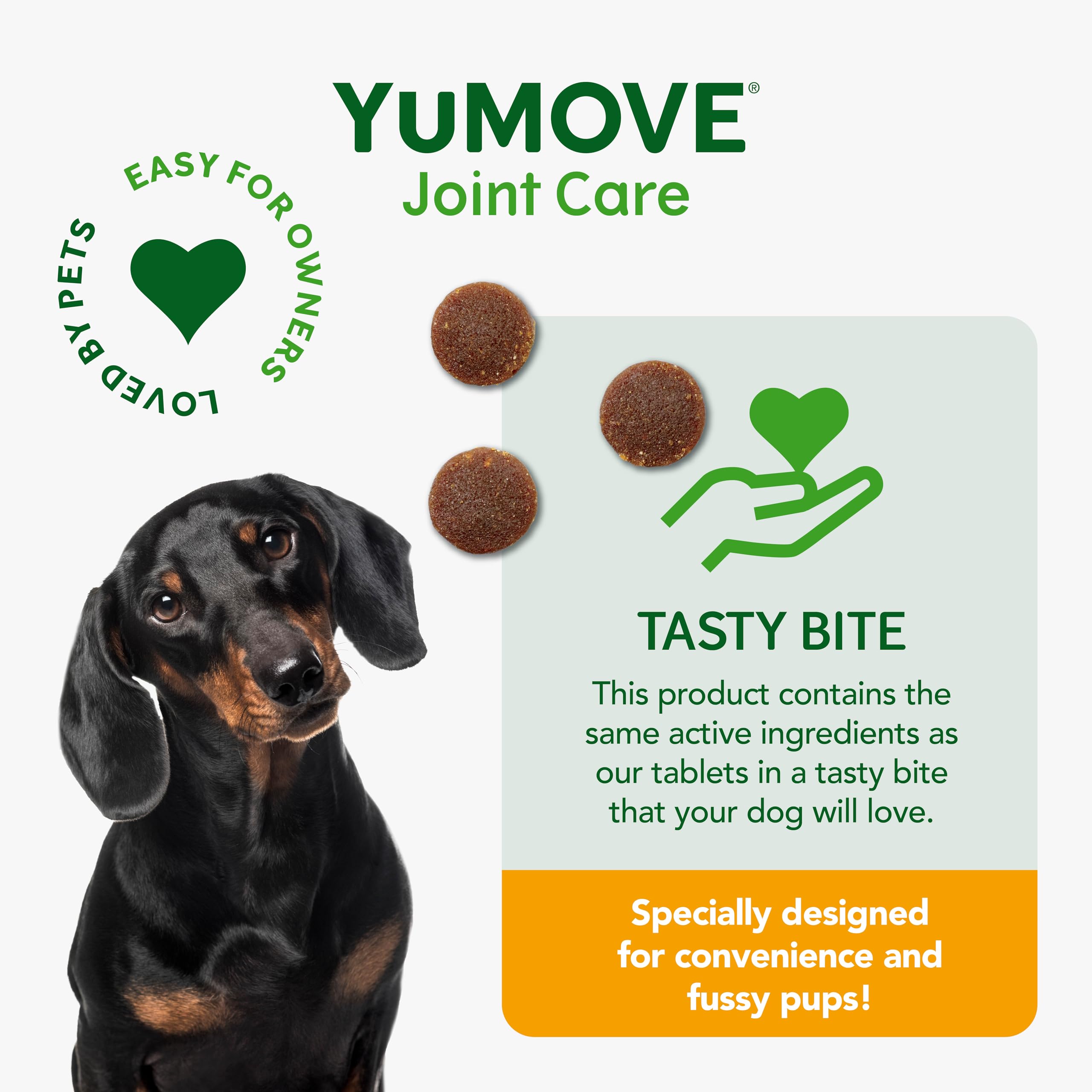 YuMOVE ONE-A-DAY Joint Supplement for Small Dogs - 30 Count, Triple Action Support 5
