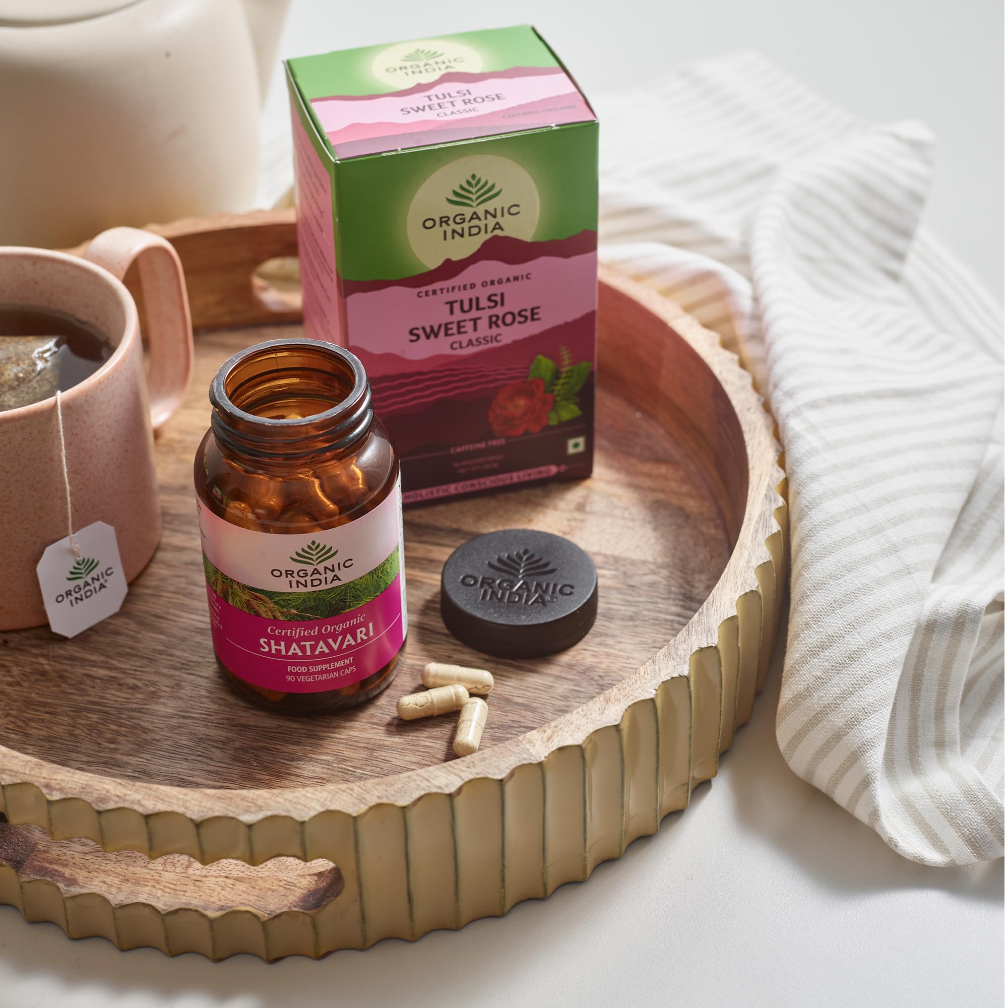 Organic India Tulsi Sweet Rose Tea - Organic & Vegan Herbal Tea (25 Tea Bags) 8