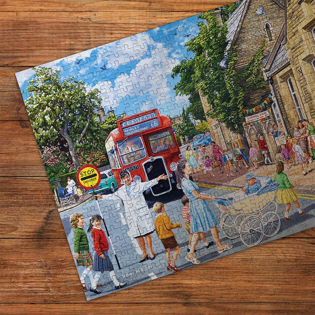Gibsons The Lollipop Lady Jigsaw Puzzle - 100 Extra Large Pieces | Trevor Mitchell Art