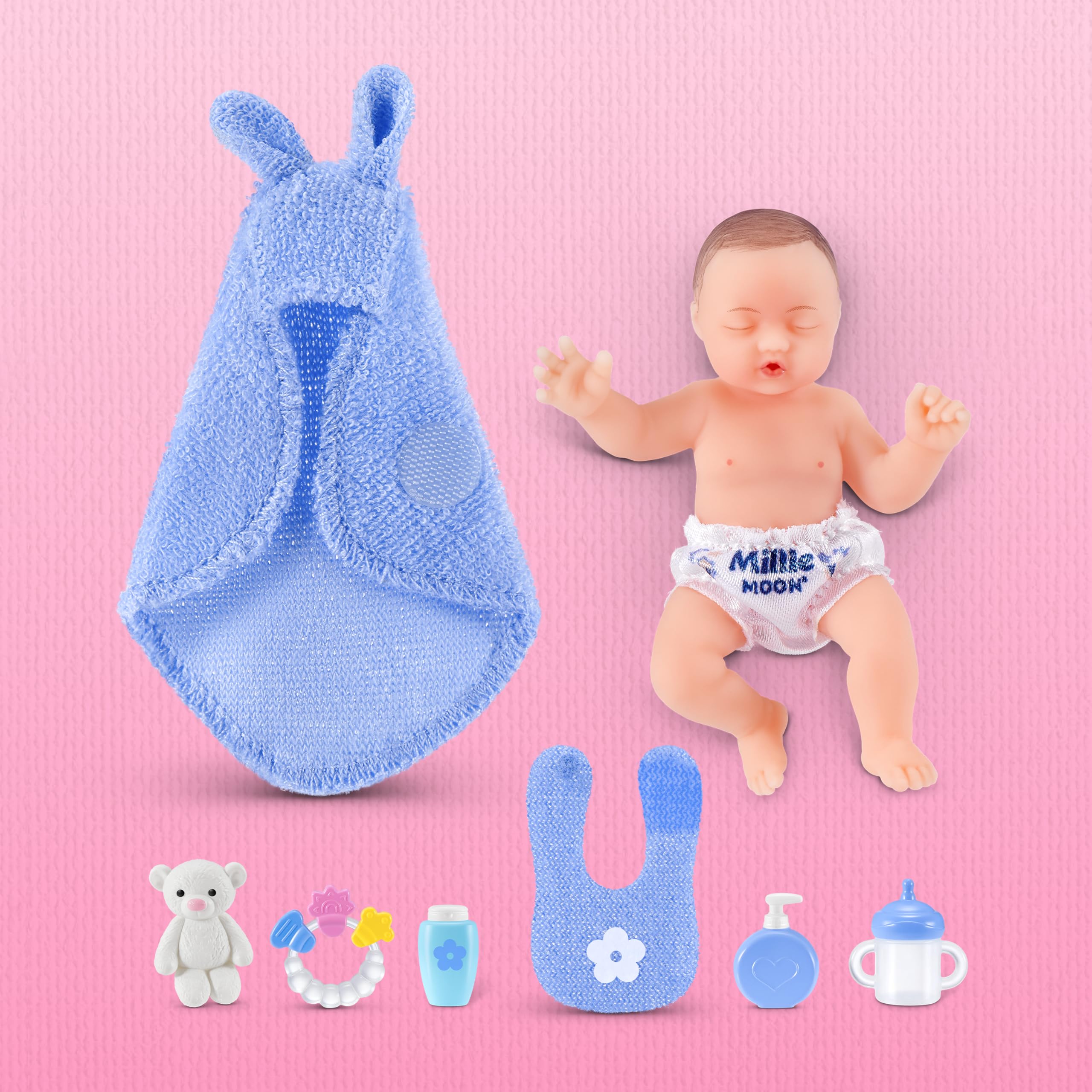 ZURU MY MINI Mom & Baby Surprise (Maria) Pregnant Doll Playset - Includes Newborn & Accessories 3