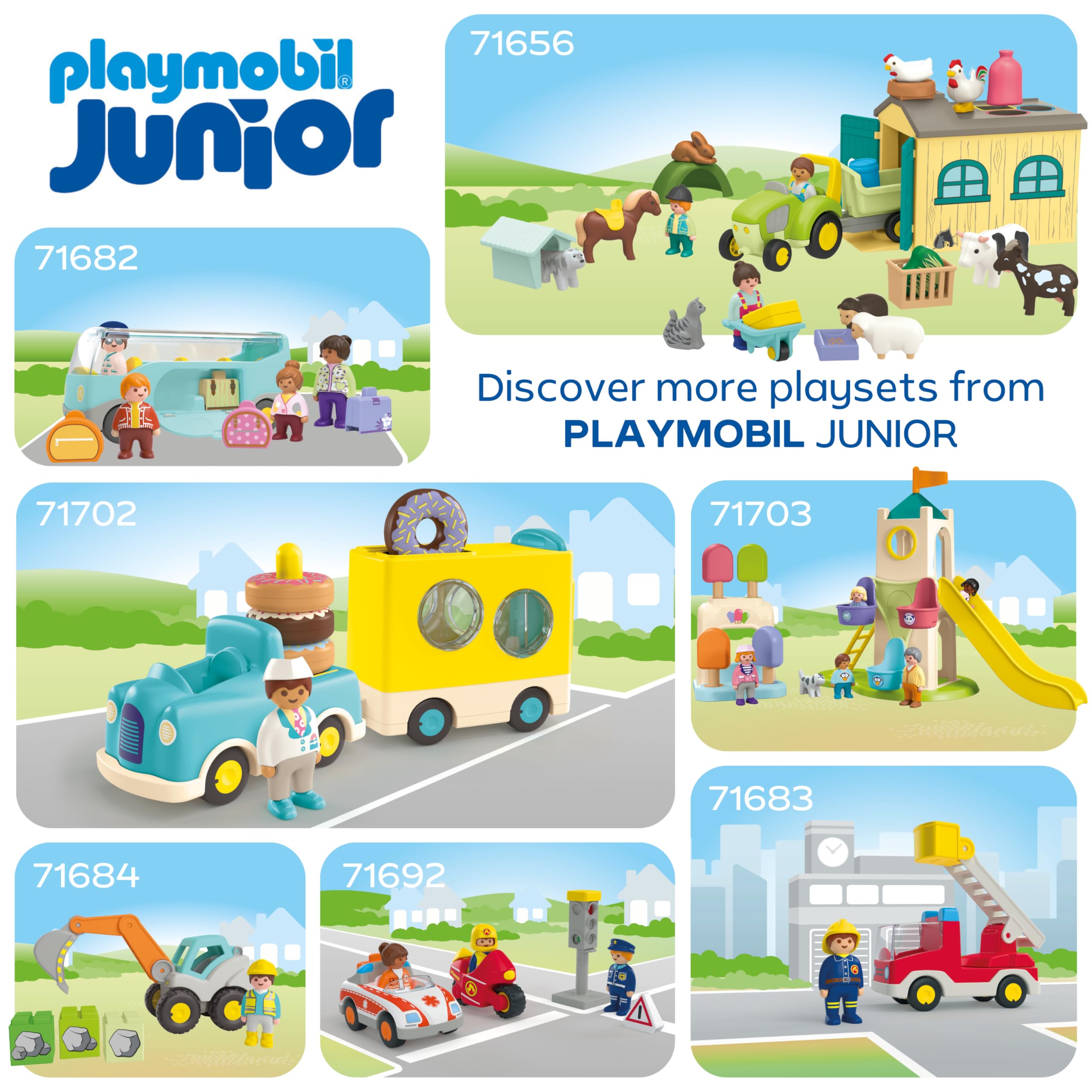 Playmobil JUNIOR Learning & Play Set - Age 1+ | Puzzle, Sorting & Rattle Spinner | Bio-Based Plastic 6