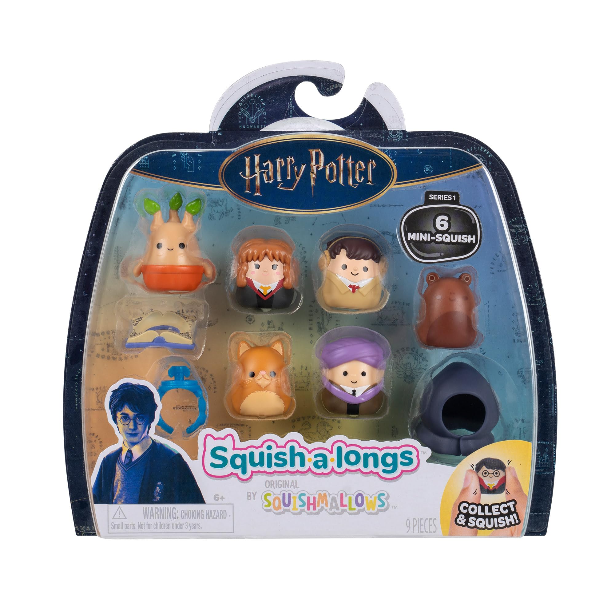 Squish-a-longs Harry Potter Mini-Squish + Accessory 6-Pack - 1-inch Collectible Figures, Ages 6+ 3