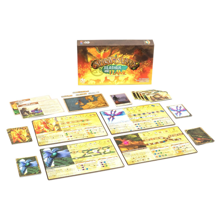 Greater Than Games Spirit Island: Feather & Flame Foil Panels - Premium Board Game Accessory