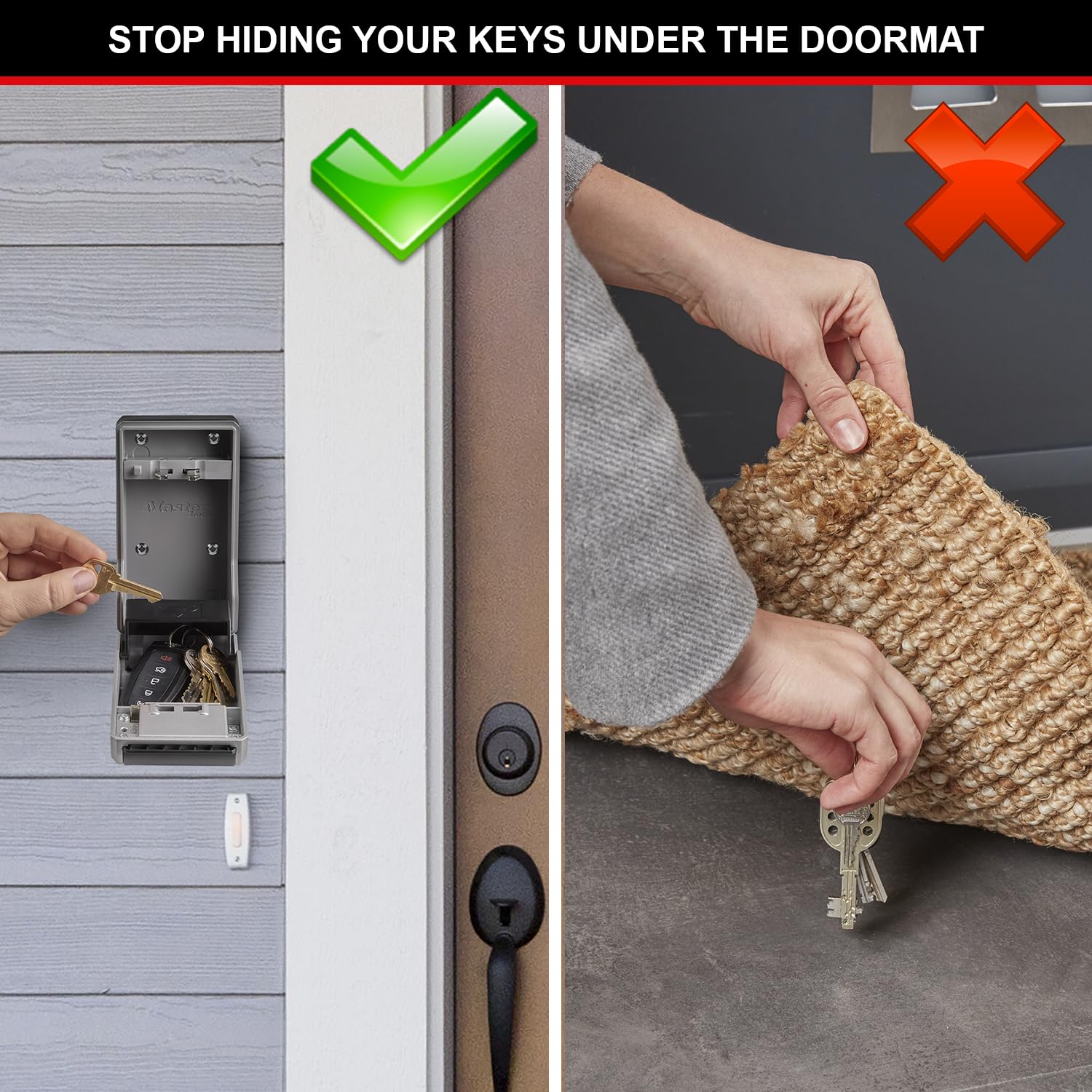 Master Lock 5481EURD Wall Mounted Key Safe - High Security Aluminium Body | Increased Capacity | Weather Resistant