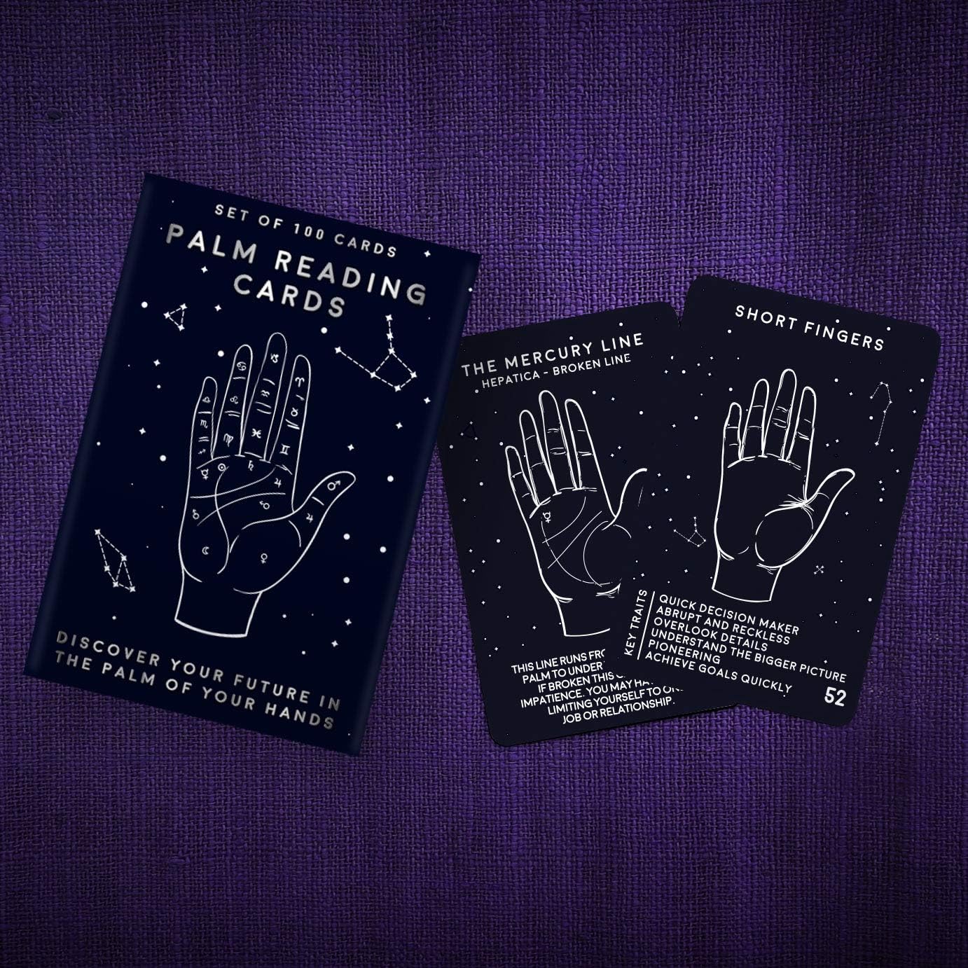 Gift Republic GR700016 Palm Reading Cards - 100-Card Divination Set for Beginners 3
