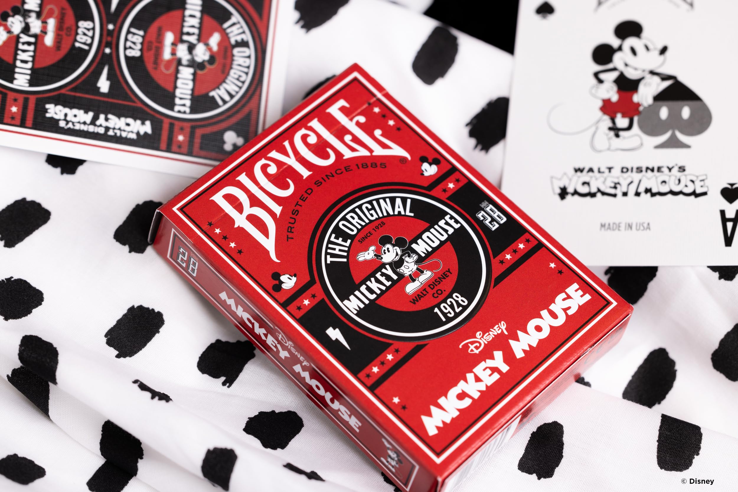 Bicycle Classic Mickey Disney Playing Cards - 1 Deck, Air Cushion Finish, Red 7