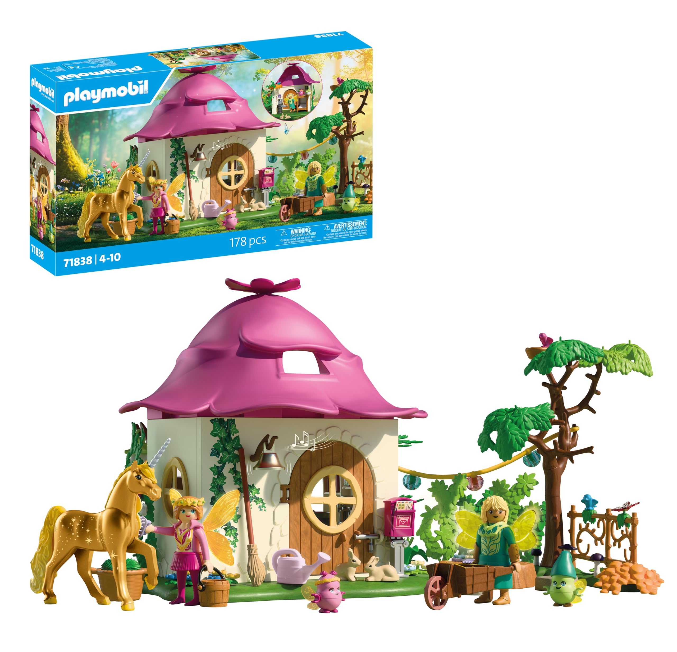 Playmobil Magic Unicorns Fairy Home with Golden Unicorn and Stable - 71838 - Ages 4-10