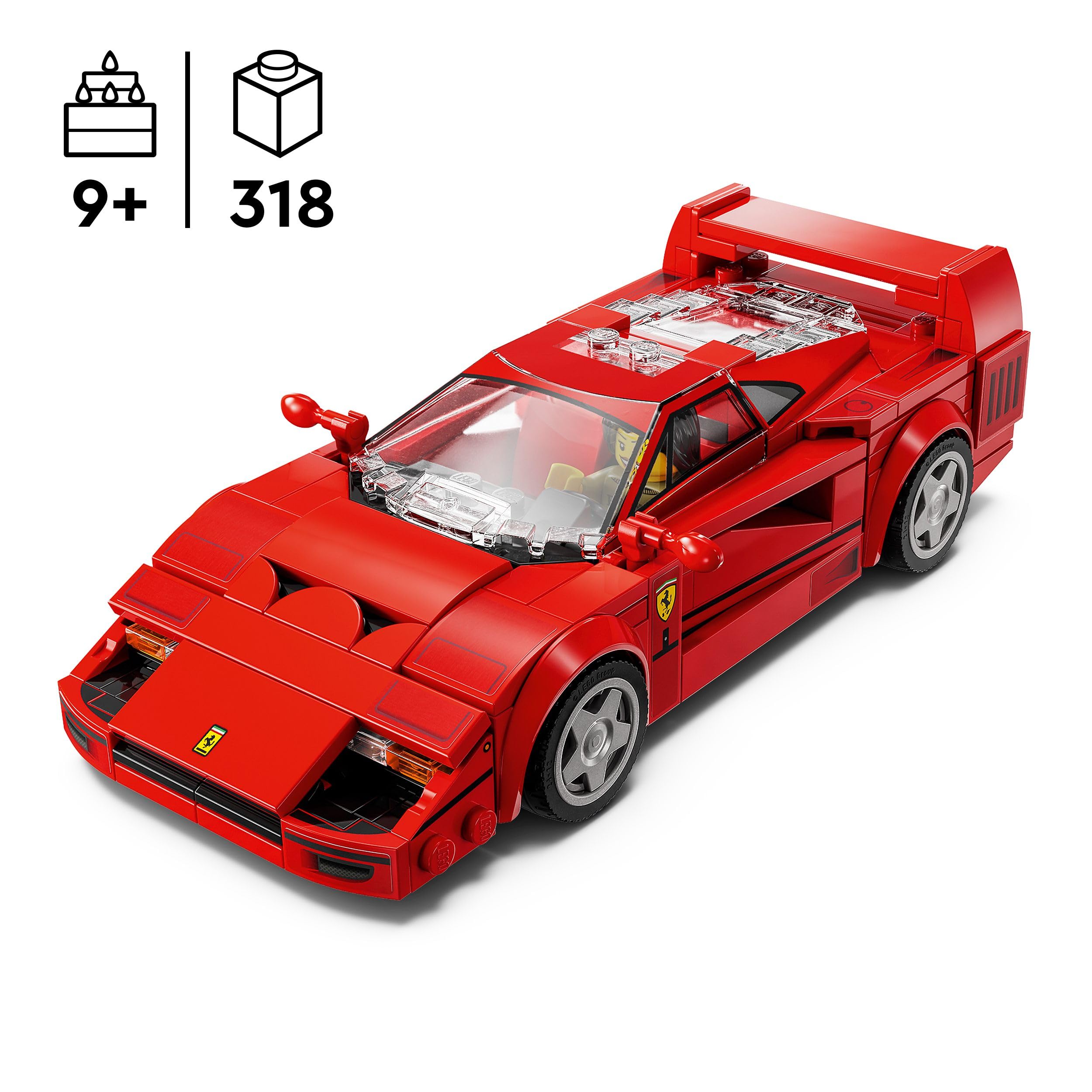 LEGO Speed Champions Ferrari F40 Supercar Building Set - Ages 9+ 2