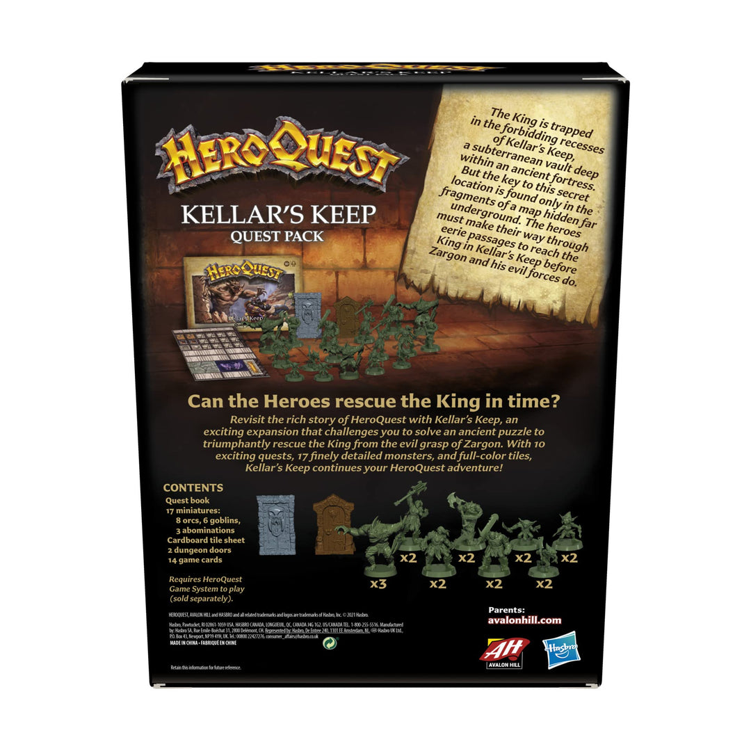 Avalon Hill HeroQuest Kellar's Keep Expansion