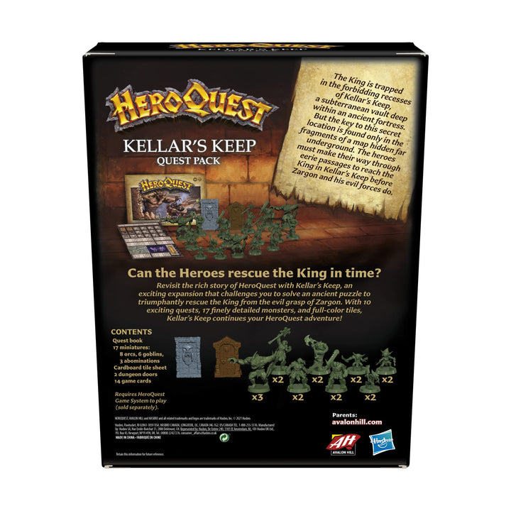 Avalon Hill HeroQuest Kellar's Keep Expansion