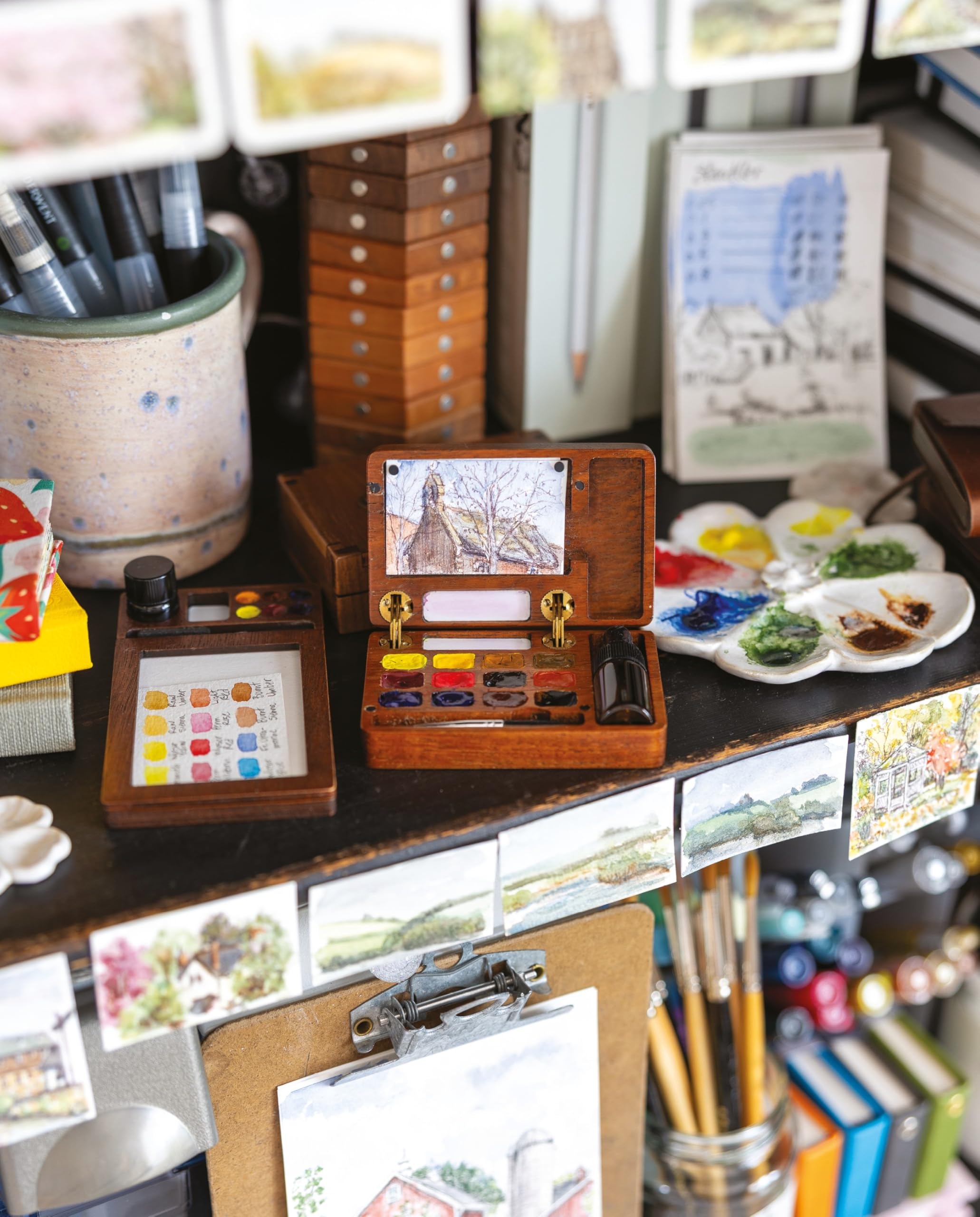 David & Charles The Big Book of Tiny Painting - Guide to Outdoor Ink & Watercolour | Paperback