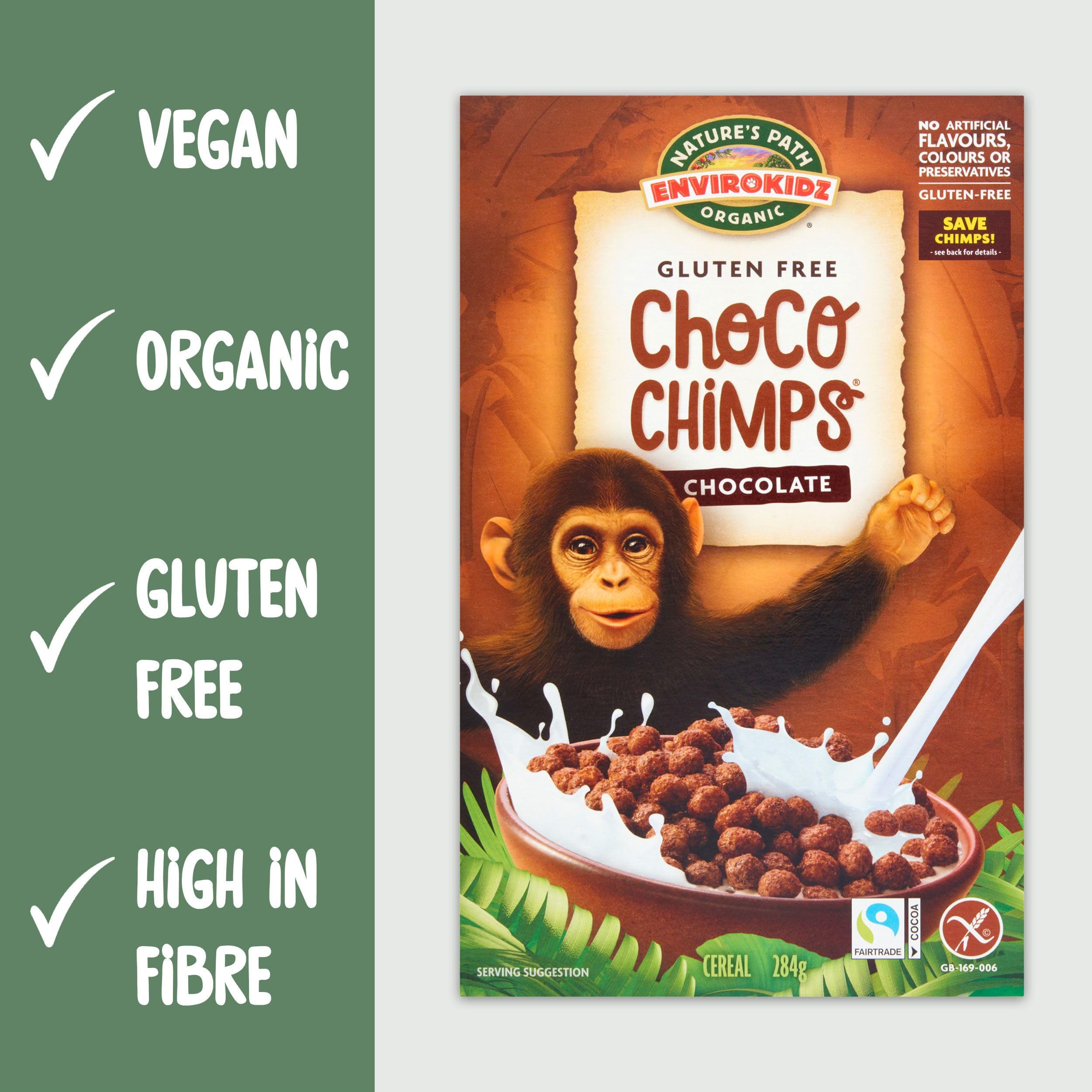 Nature's Path EnviroKidz Chocolate Corn Balls Cereal - Gluten Free, Organic | 4 Pack of 284g 2