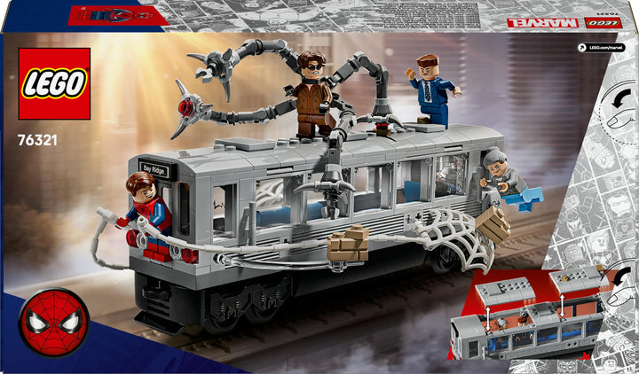 LEGO Marvel Spider-Man vs. Doc Ock Subway Train Scene - Building Playset for Ages 9+