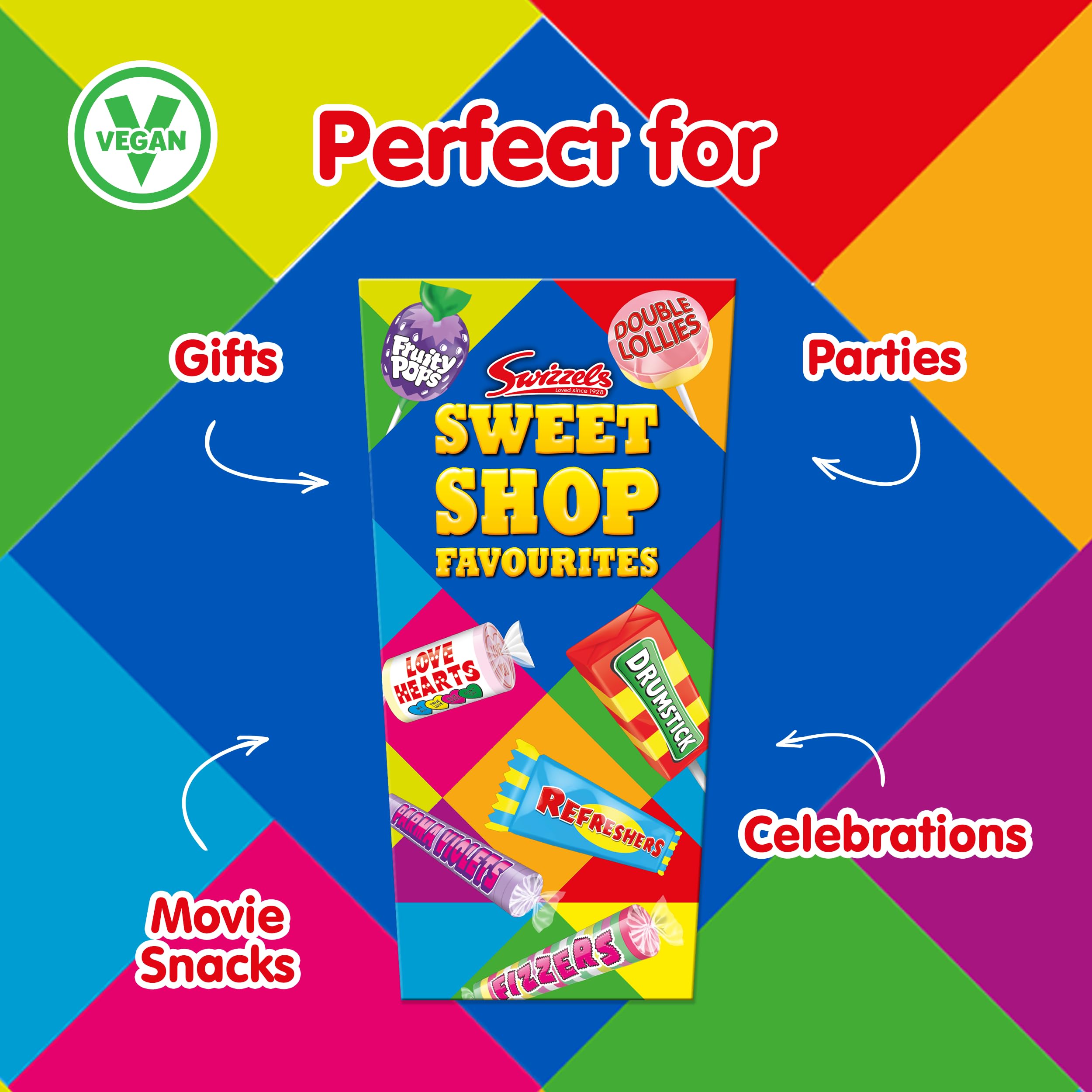 Swizzels Sweet Shop Favourites Gift Carton - Classic Assortment, 324g | Vegan & Gluten Free 4