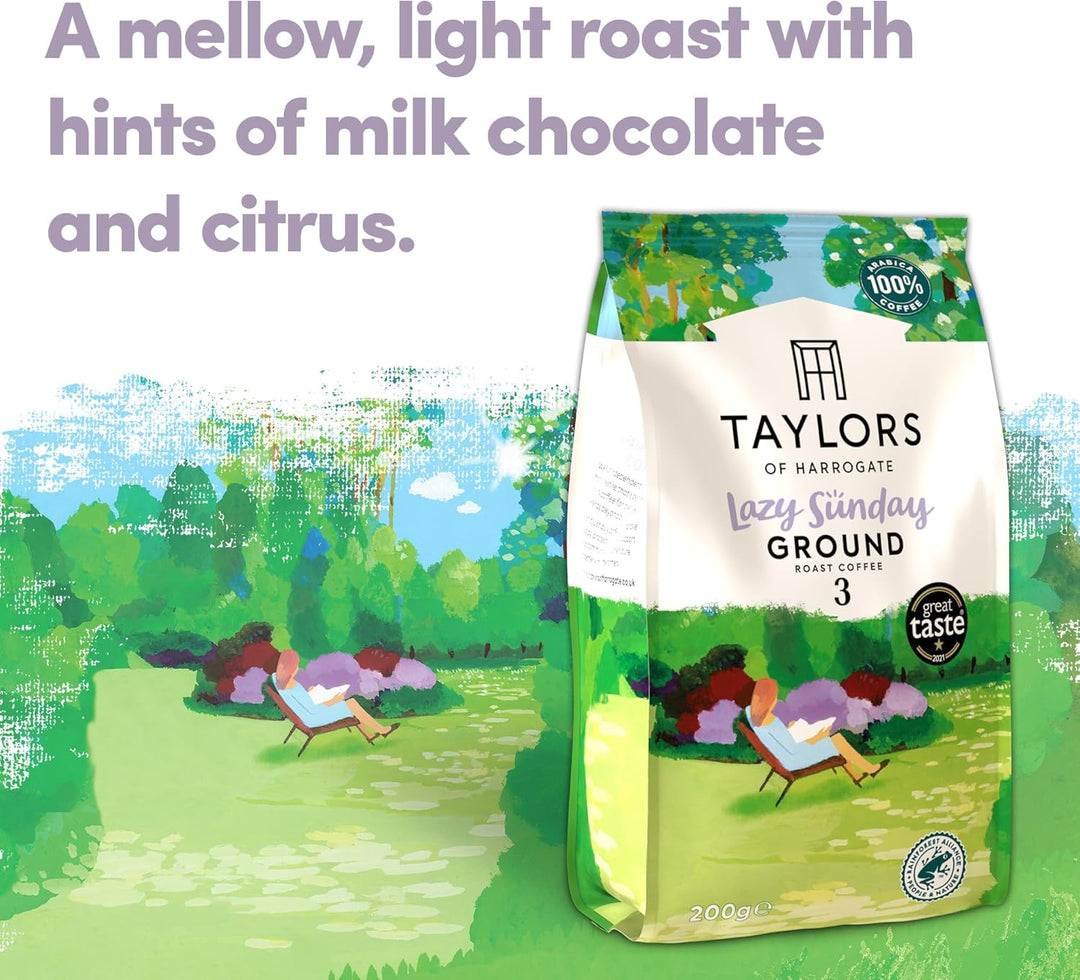 Taylors of Harrogate Lazy Sunday Ground Coffee, 400g (Pack of 3)