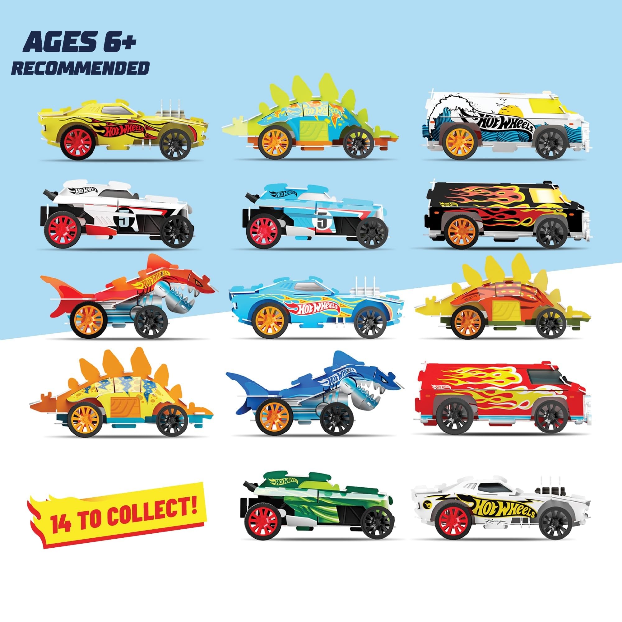 BLADEZ Hot Wheels Pocket Racer Maker Kitz - 3 Pack | Snap-Fit Assembly | Pull-Back Action 2