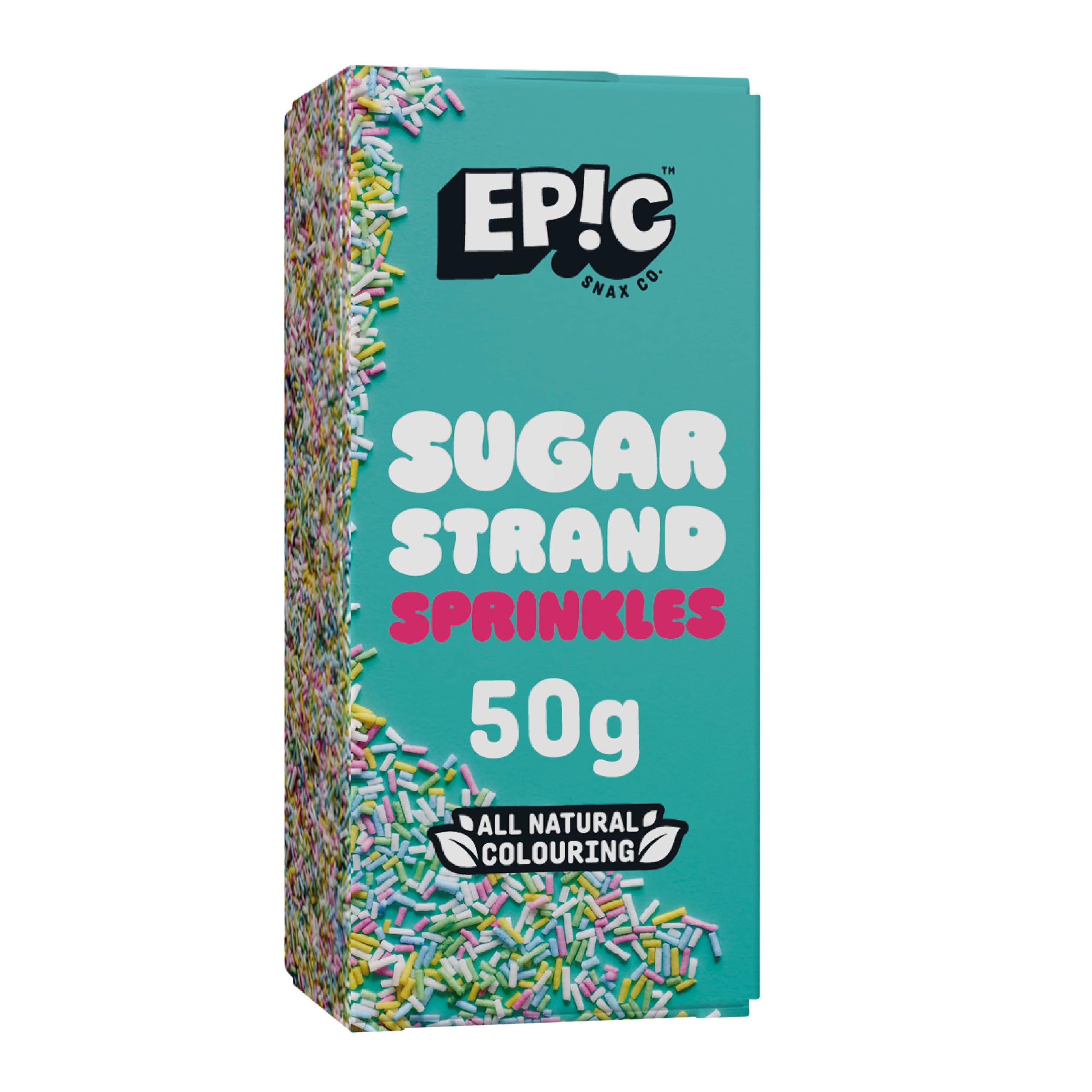 EPIC SNAX CO Sugar Strands Sprinkle Toppers - Classic Rainbow Sprinkles for Baking & Dessert Decorations 1