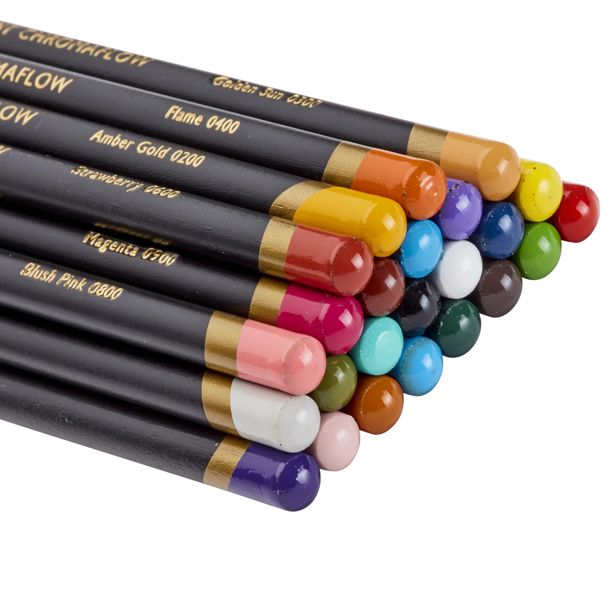 Derwent Chromaflow Coloured Pencils - Set of 24 | 3.5mm Core | Blendable 3