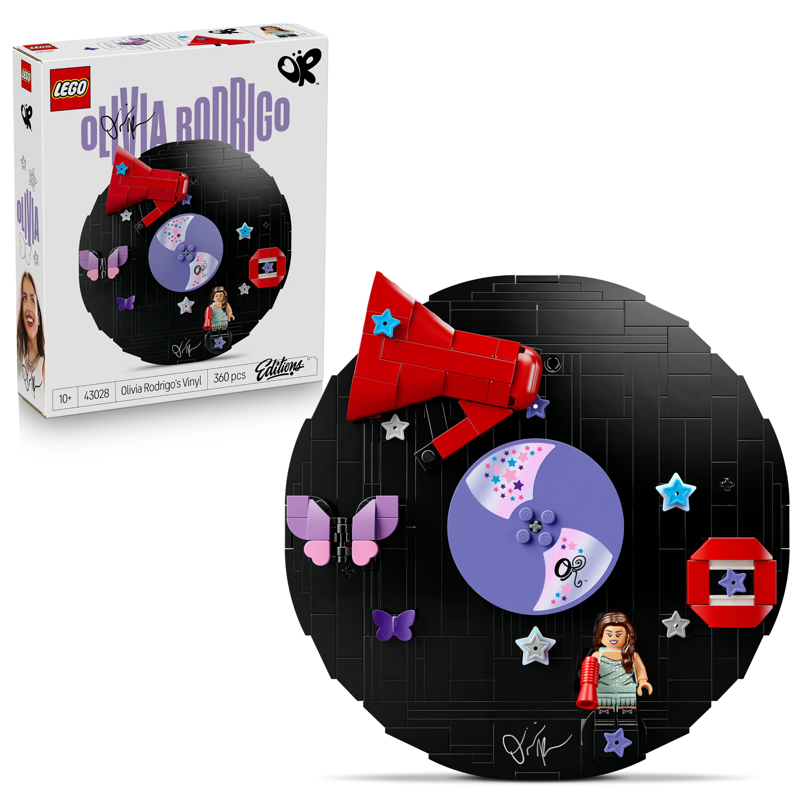 LEGO Editions Olivia Rodrigo's Vinyl Building Set - Music Decor for Ages 10+ 1