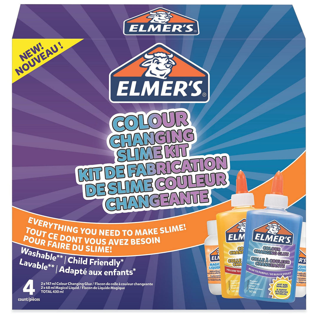 Elmer's Colour Changing Slime Kit - UV Reactive Slime Supplies for Kids