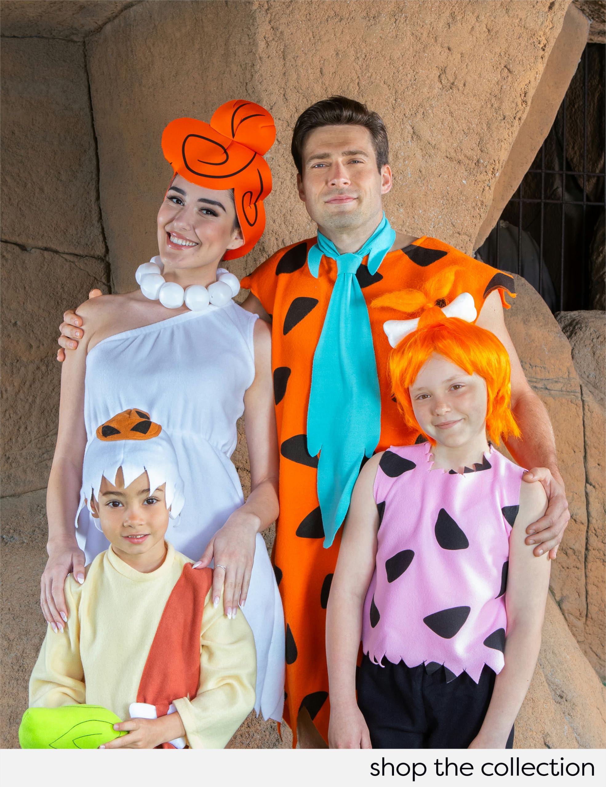 Rubies Official Fred Flintstone Adult Costume - Orange Tunic & Neck Tie | Standard Size 7