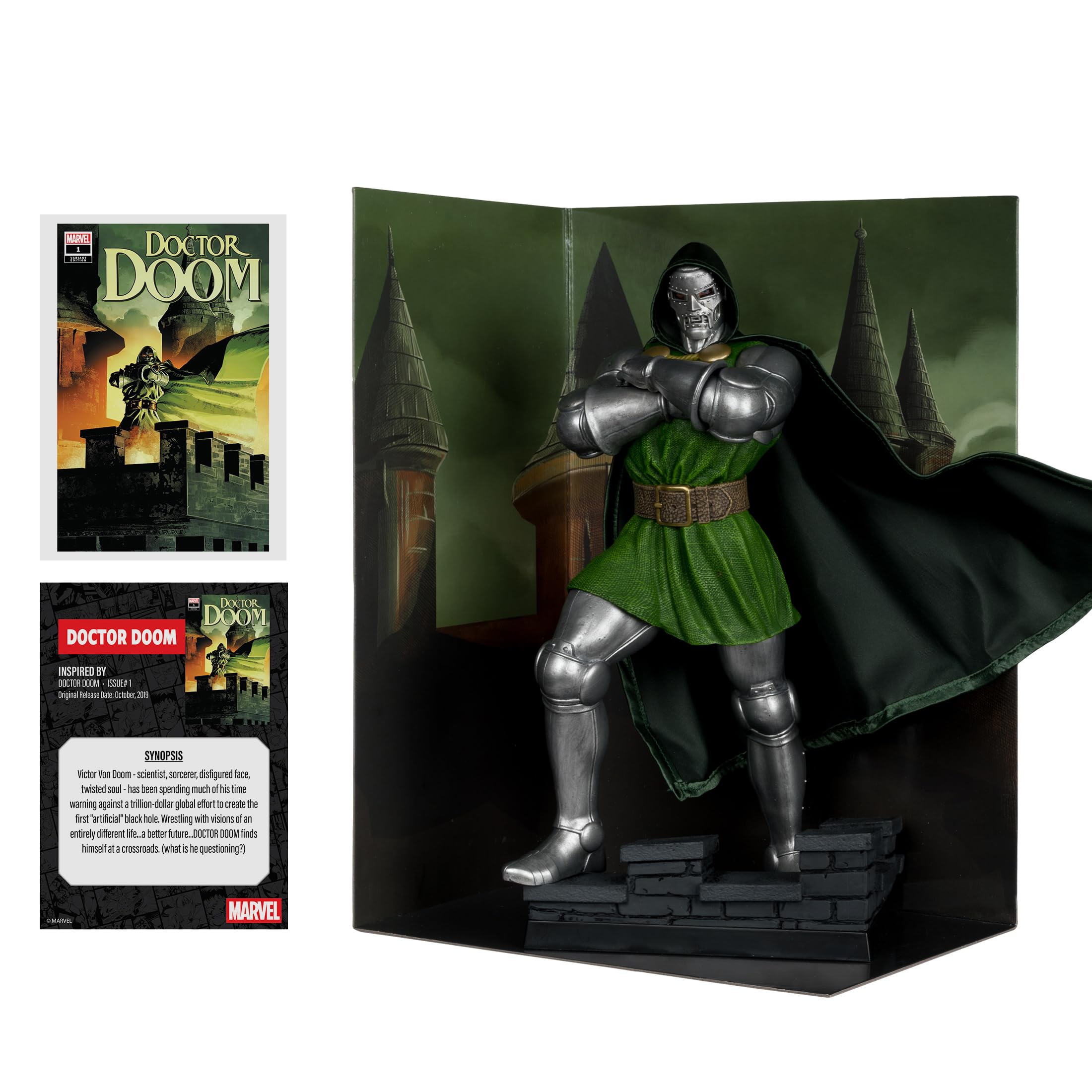 McFarlane Marvel Doctor Doom 1:6 Scale Collectible Figure - 11" Tall | Includes Comic Reprint 2