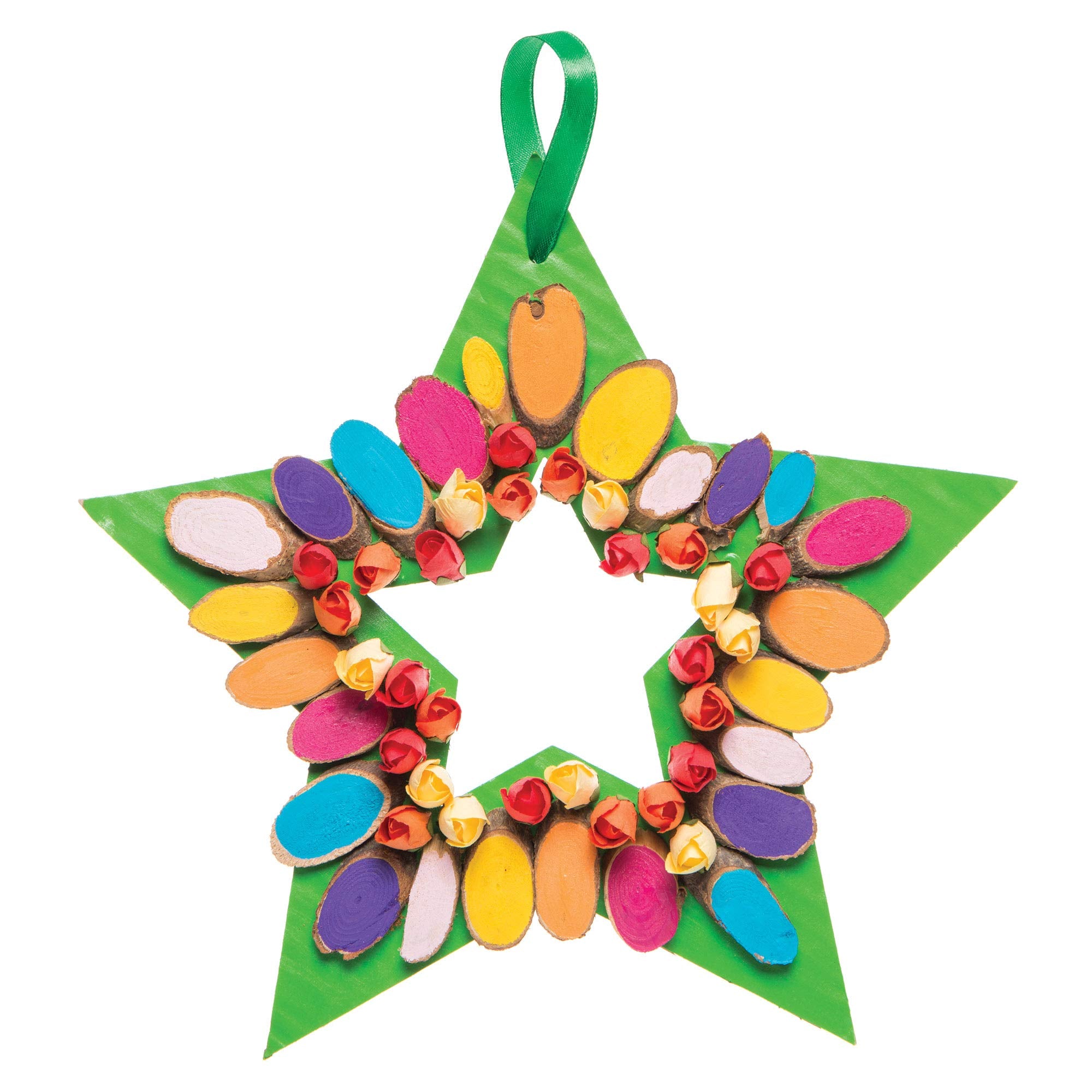 Baker Ross AV836 Hanging Star Wreaths - Creative Christmas Craft Kit for Kids 9