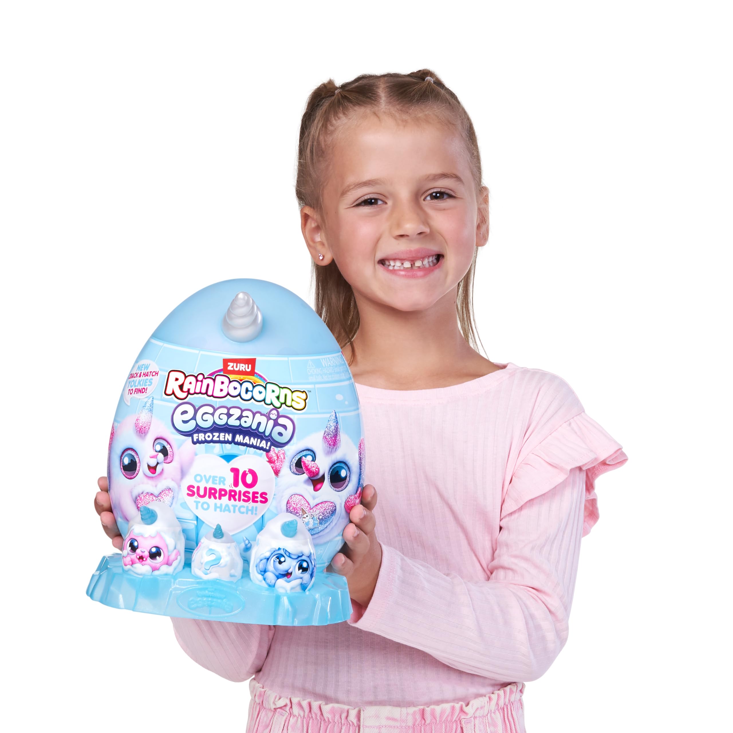 Rainbocorns Eggzania Frozen Mania - Collectible Plush Toy with 10+ Surprises, Glacia 2