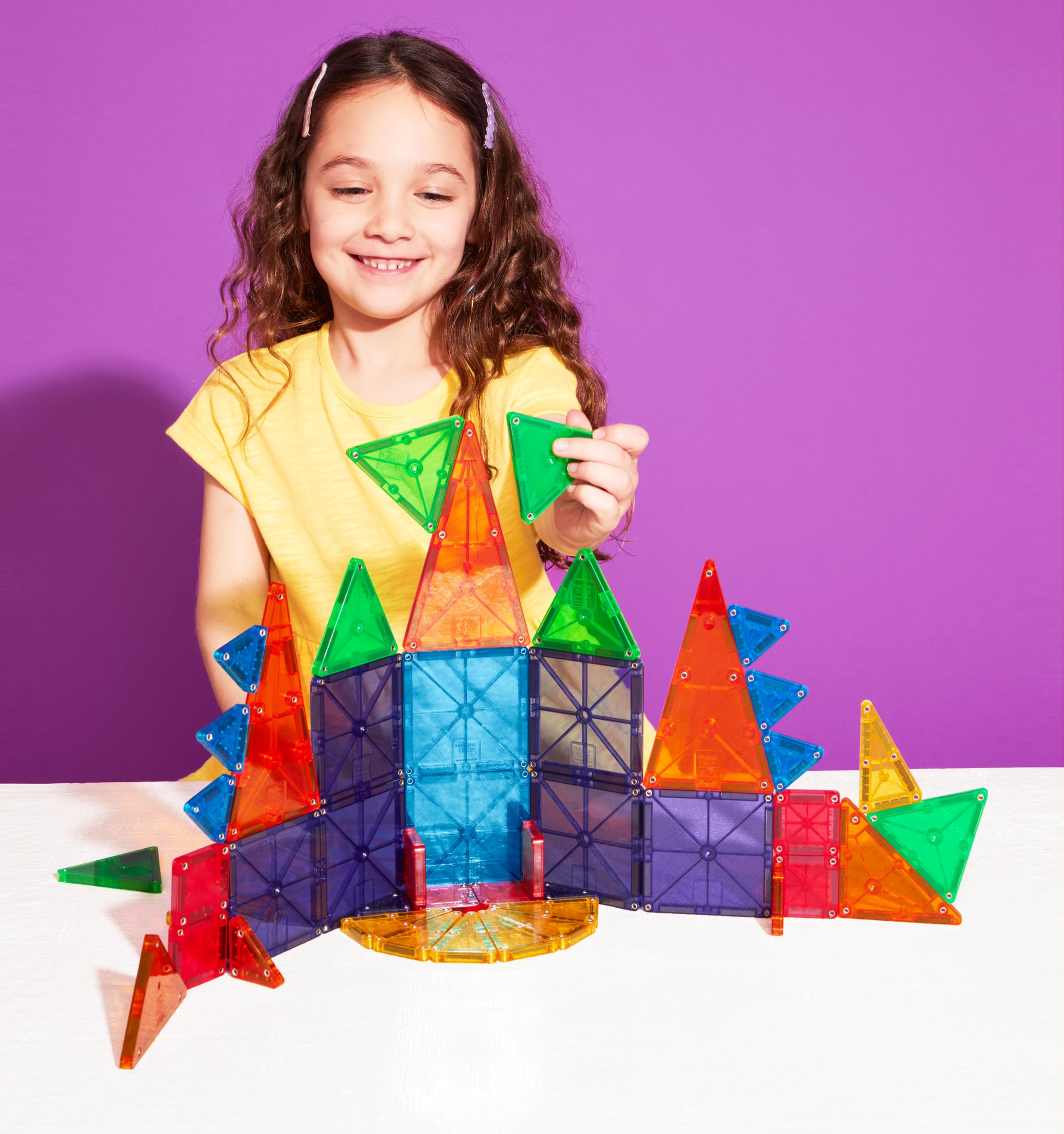 Magna-Tiles MicroMAGS 46-Piece Combi Set - Magnetic Building Toy | Ages 3+ | Multi-coloured 2