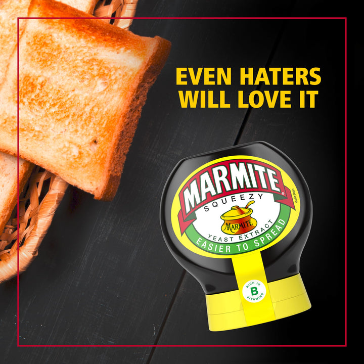 Marmite Squeezy Yeast Extract 200g - Vegan Breakfast Spread Rich in B Vitamins