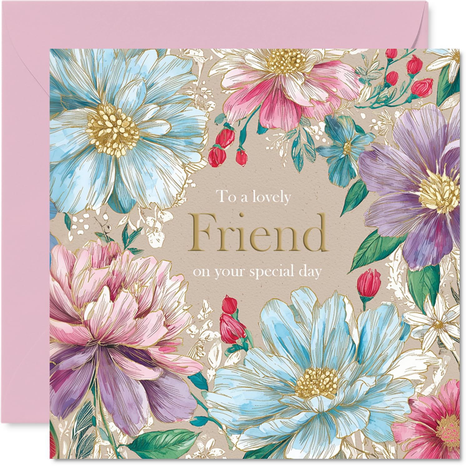 Stuff4 Friend Birthday Card - Special Greetings | 145mm x 145mm | Uncoated Interior