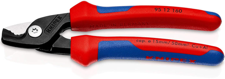 KNIPEX StepCut 160 mm Wire Cutter - Ergonomic, Lightweight, and Durable Cable Shears for Copper and Aluminium Cables