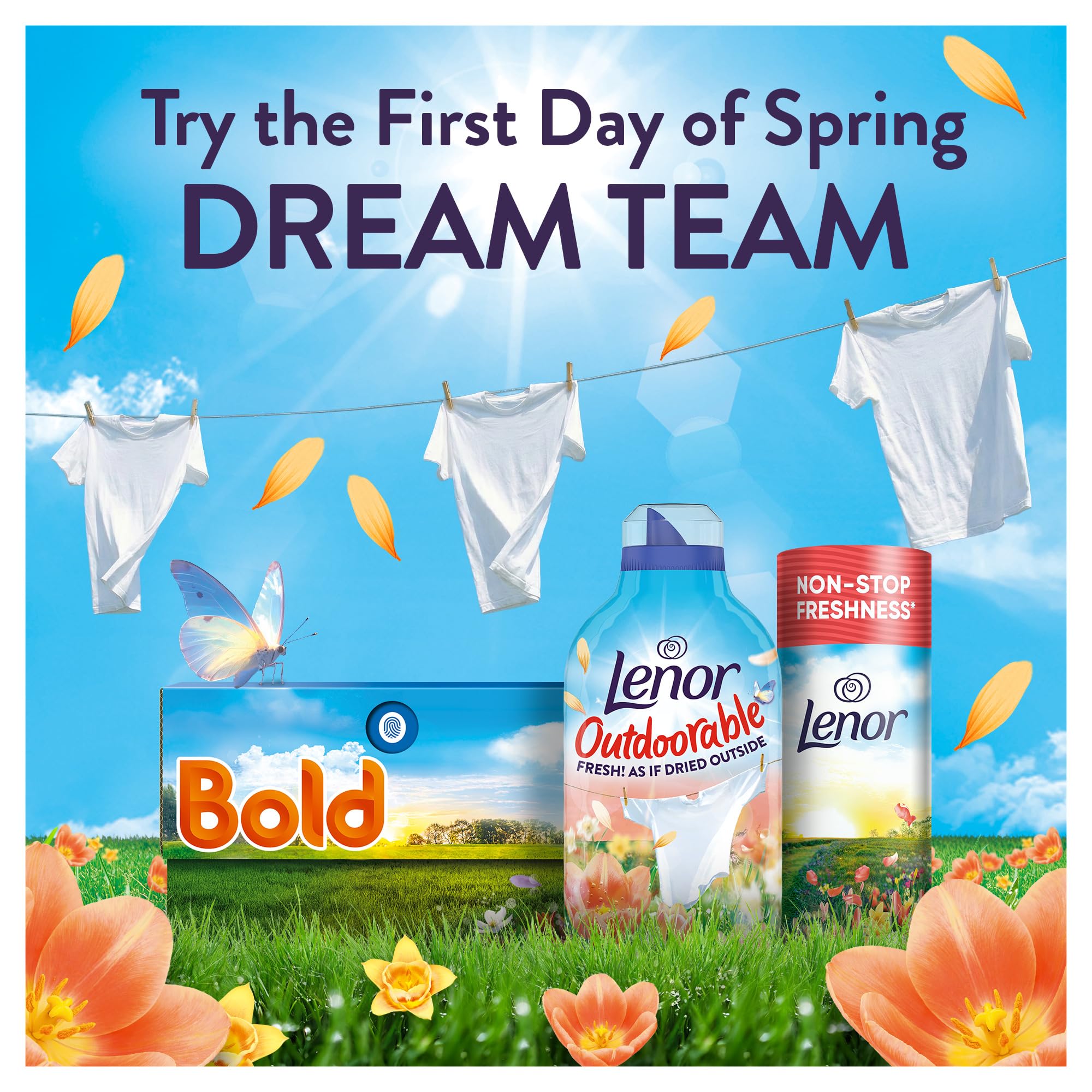 Lenor Outdoorable Liquid Fabric Softener - First Day of Spring Scent | 105 Washes | 1.47L 3