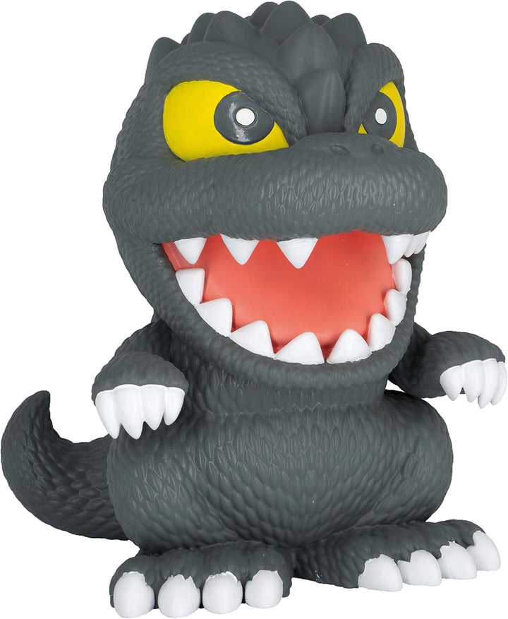 Monogram GODZILLA Coin Bank - Kawaii Godzilla Piggy Bank, 20cm, Grey (Model 75003)