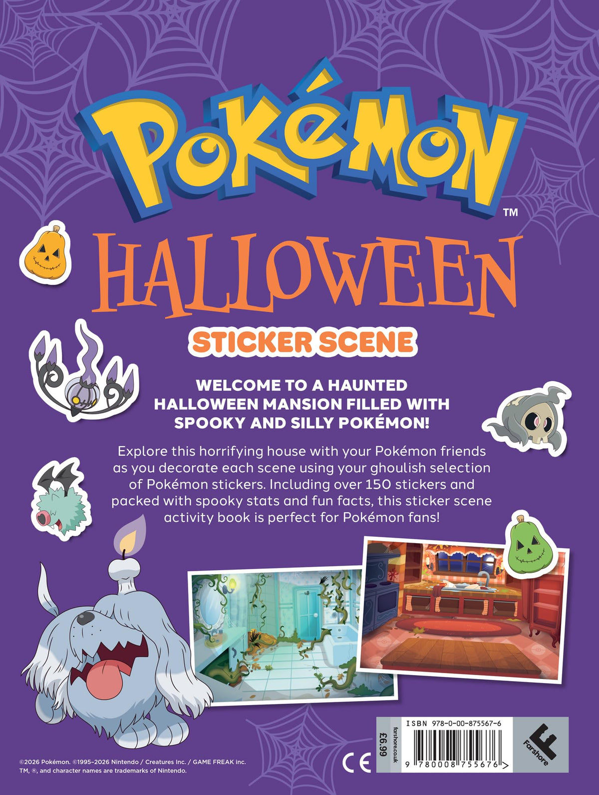Pokémon Halloween Sticker Scene - Ghosts & Monsters | 150+ Stickers | Ages 5-8