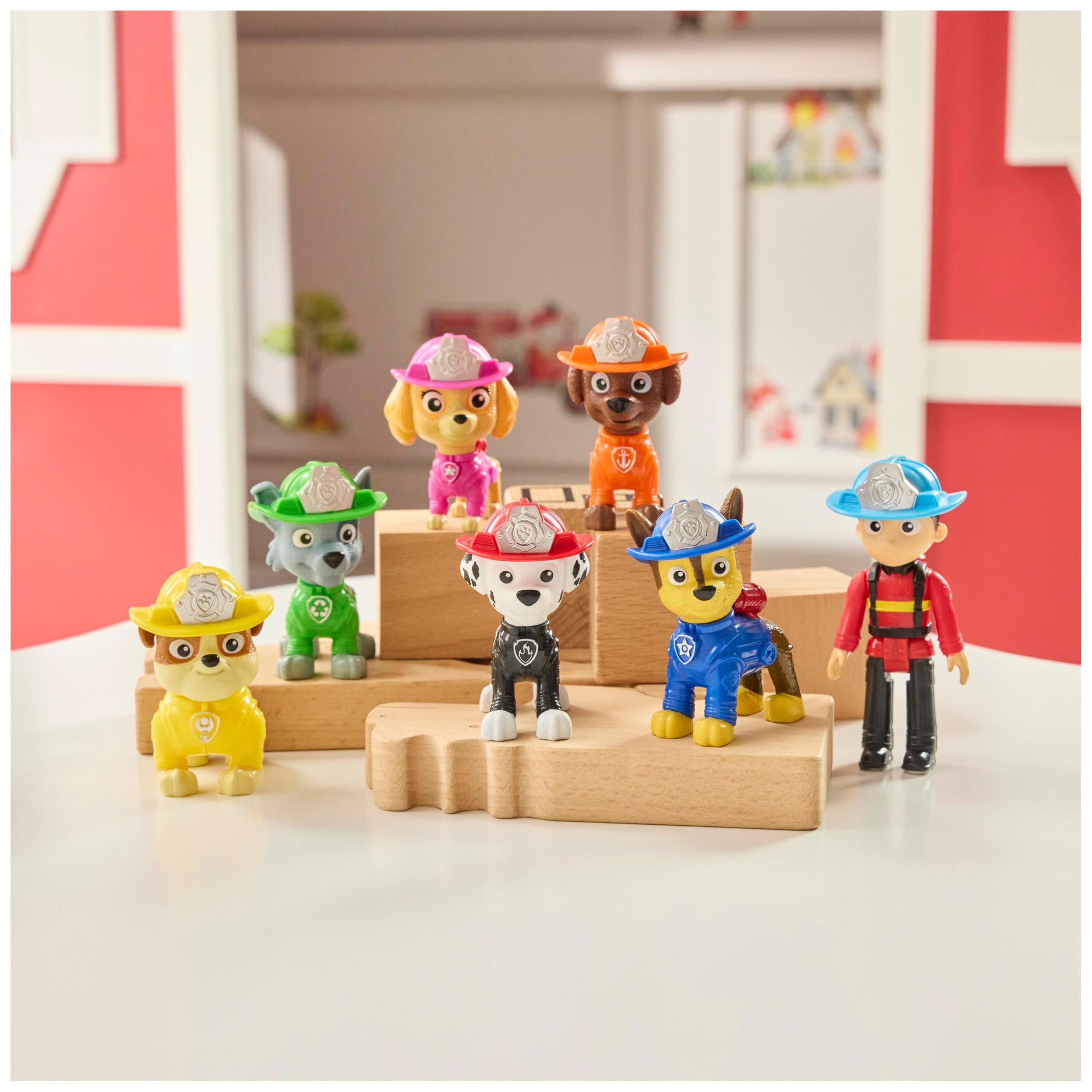 Paw Patrol Fire Rescue Team Pack - 7 Action Figures | Ages 3+ | 7.6 cm Tall 5
