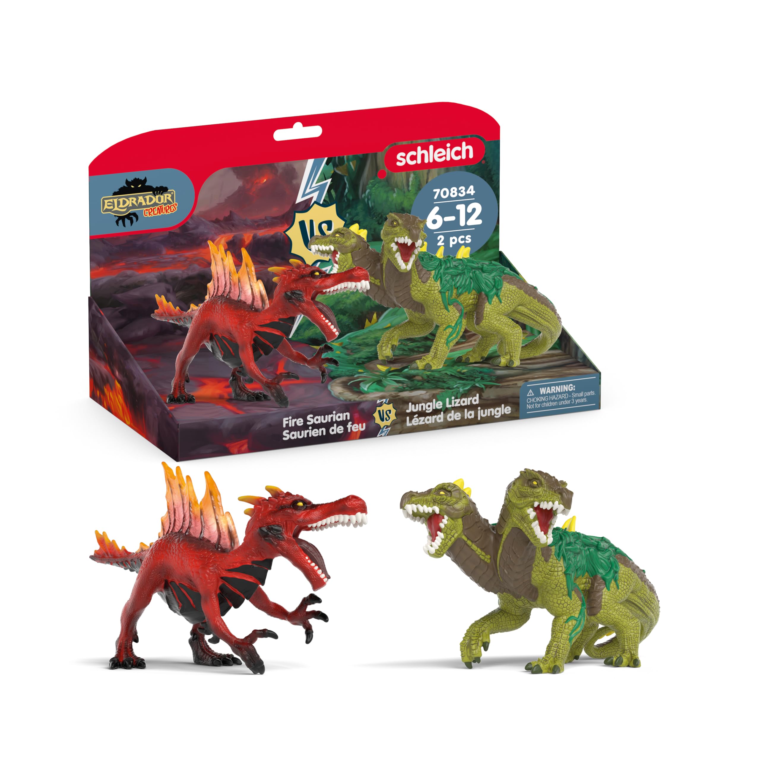 Schleich Eldrador Creatures - 2PC Lava vs Jungle World Playset | Model 70834 | Ages 3+ 1