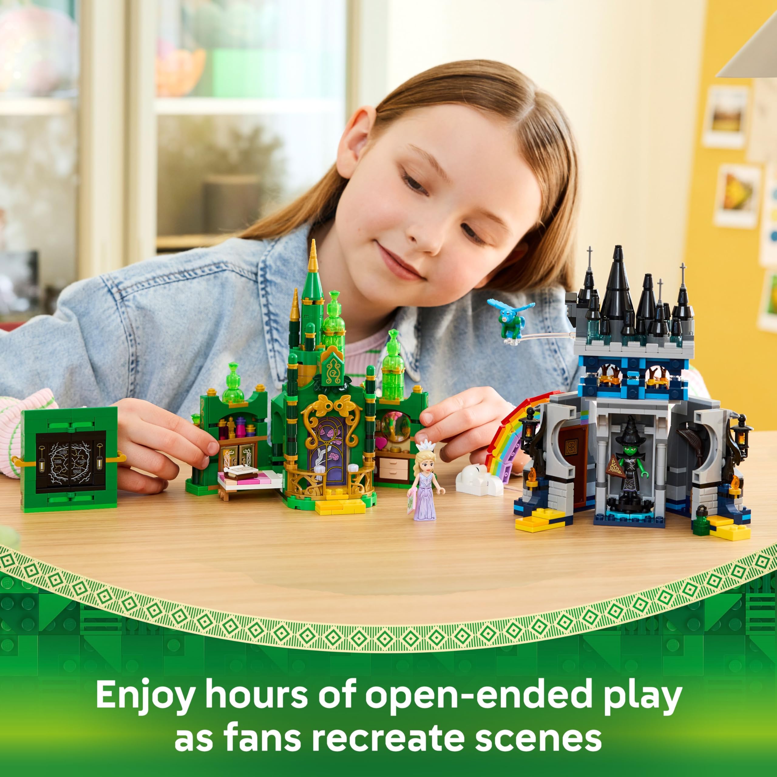 LEGO WICKED Emerald City & Kiamo Ko Castle Building Set - 2 Models, 2 Minidolls | Ages 9+ 6