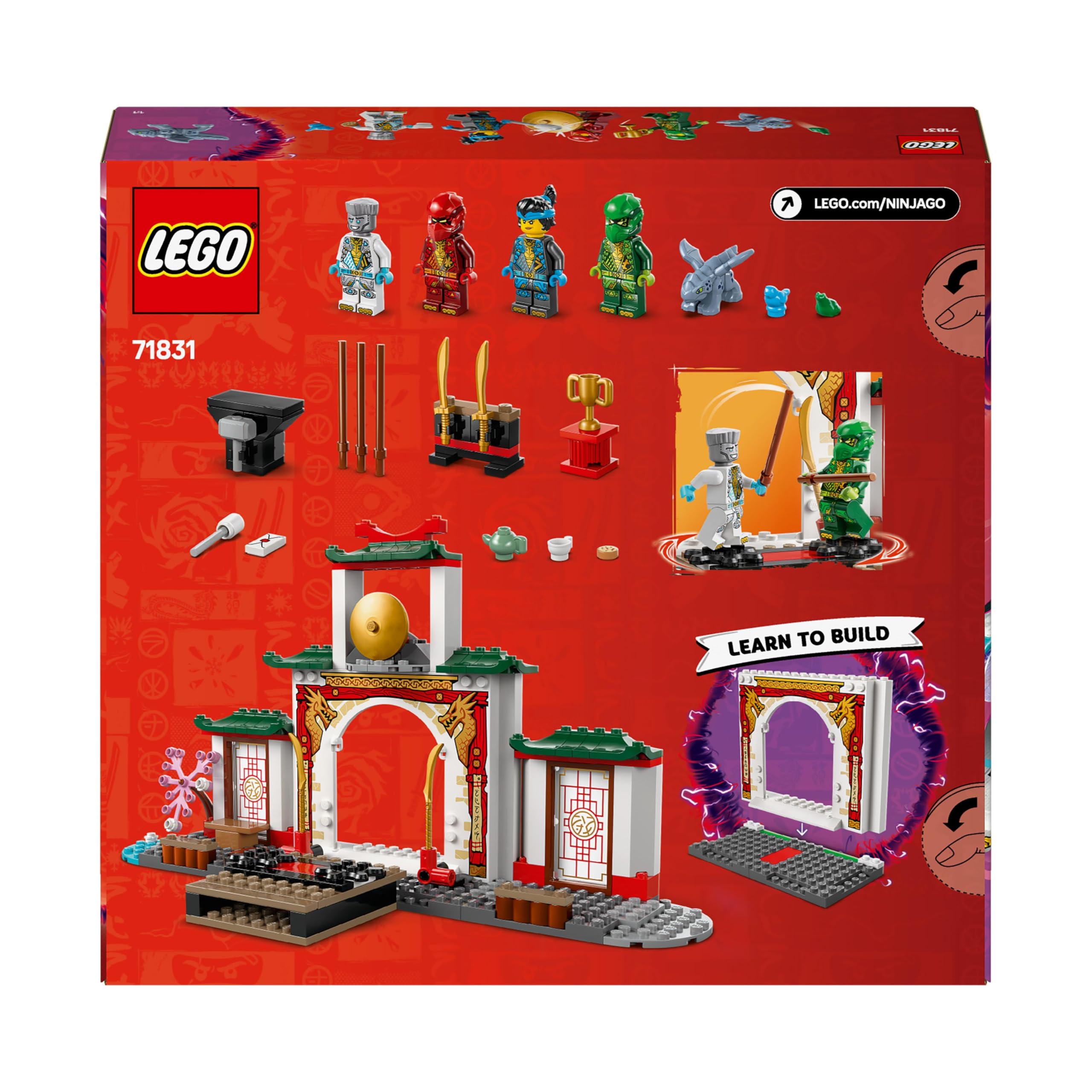 LEGO NINJAGO Ninja Spinjitzu Temple Building Set 71831 | Ages 4+ | 4 Minifigures 8
