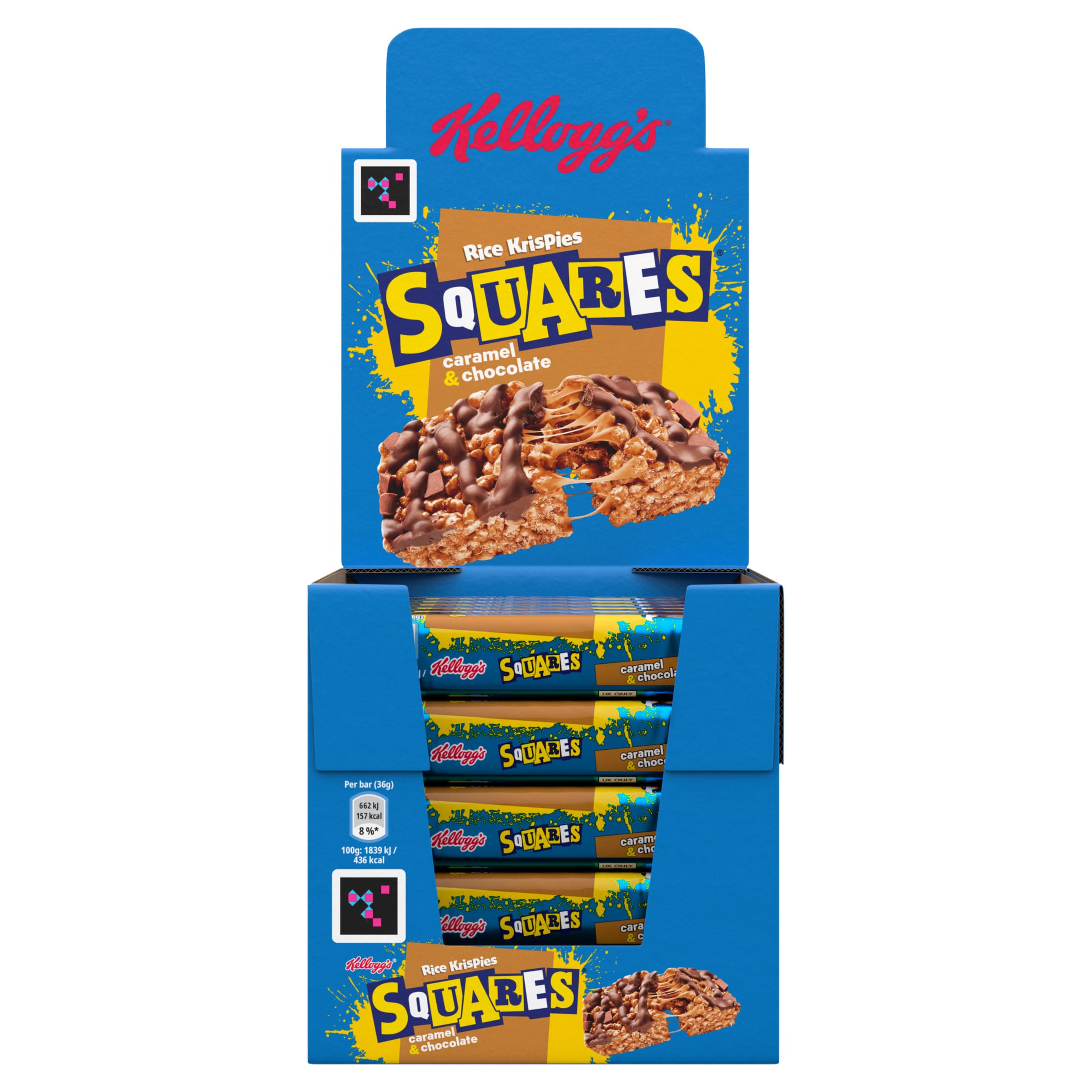 Rice Krispies Squares Chocolate Caramel Cereal Bars - 30 x 36g Bars 1
