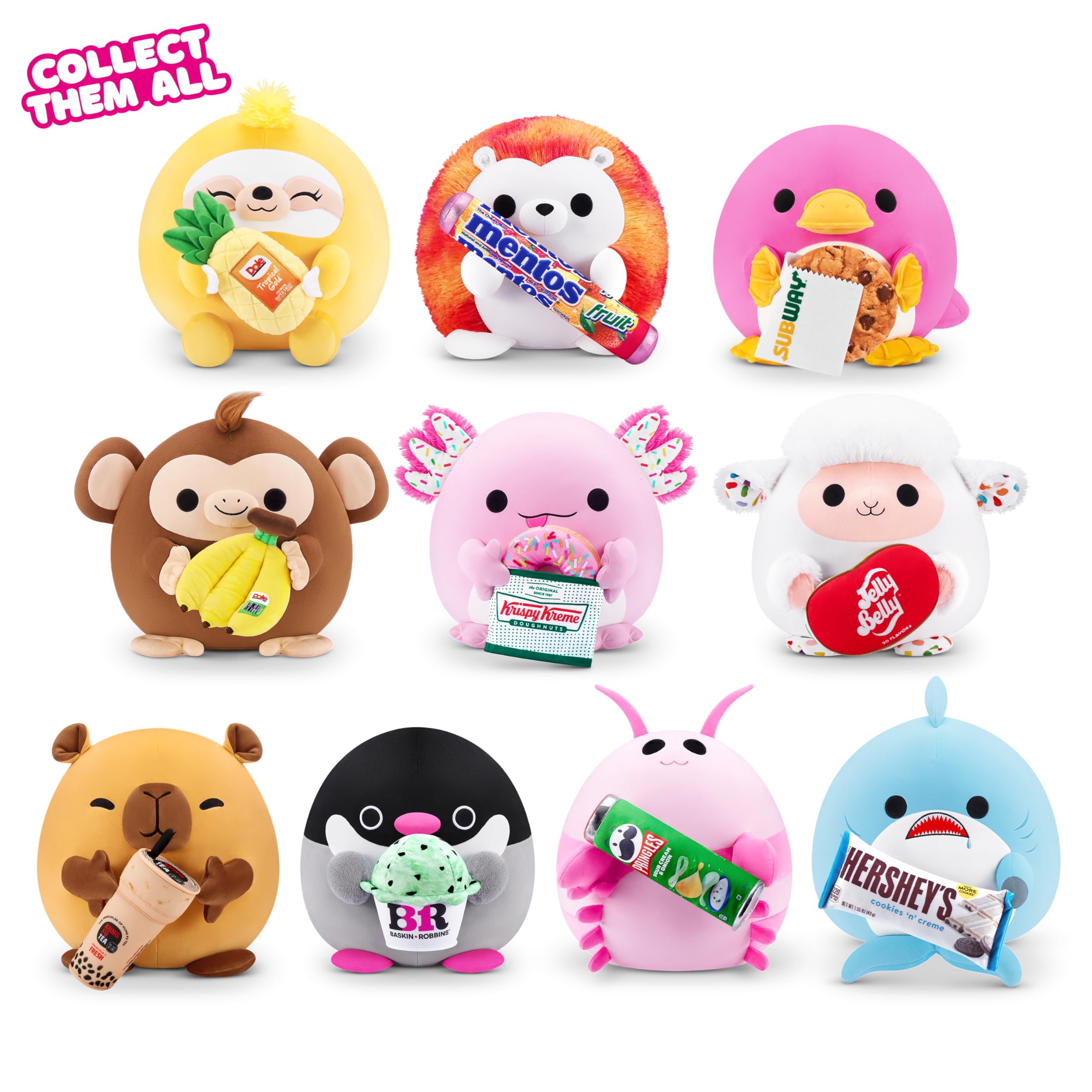 Snackles Series 2 Lamb Plush Toy - Super Soft 8 Inch Stuffed Animal with Jelly Belly Snack 11