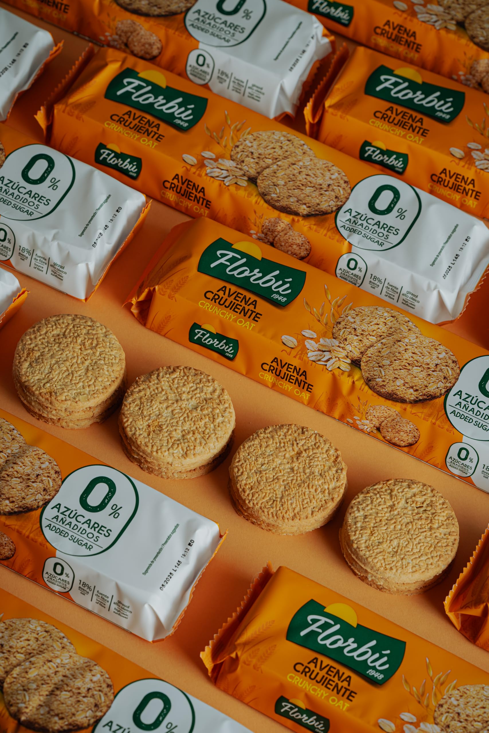 Florbu Crunchy Oat Biscuits - 0% No Added Sugar | High Fibre | Wholemeal 6