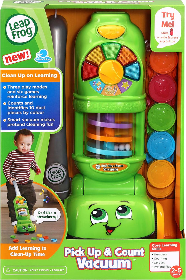 LeapFrog Pick Up & Count Vacuum - Educational Role Play Toy with Lights & Sounds for Ages 2-5