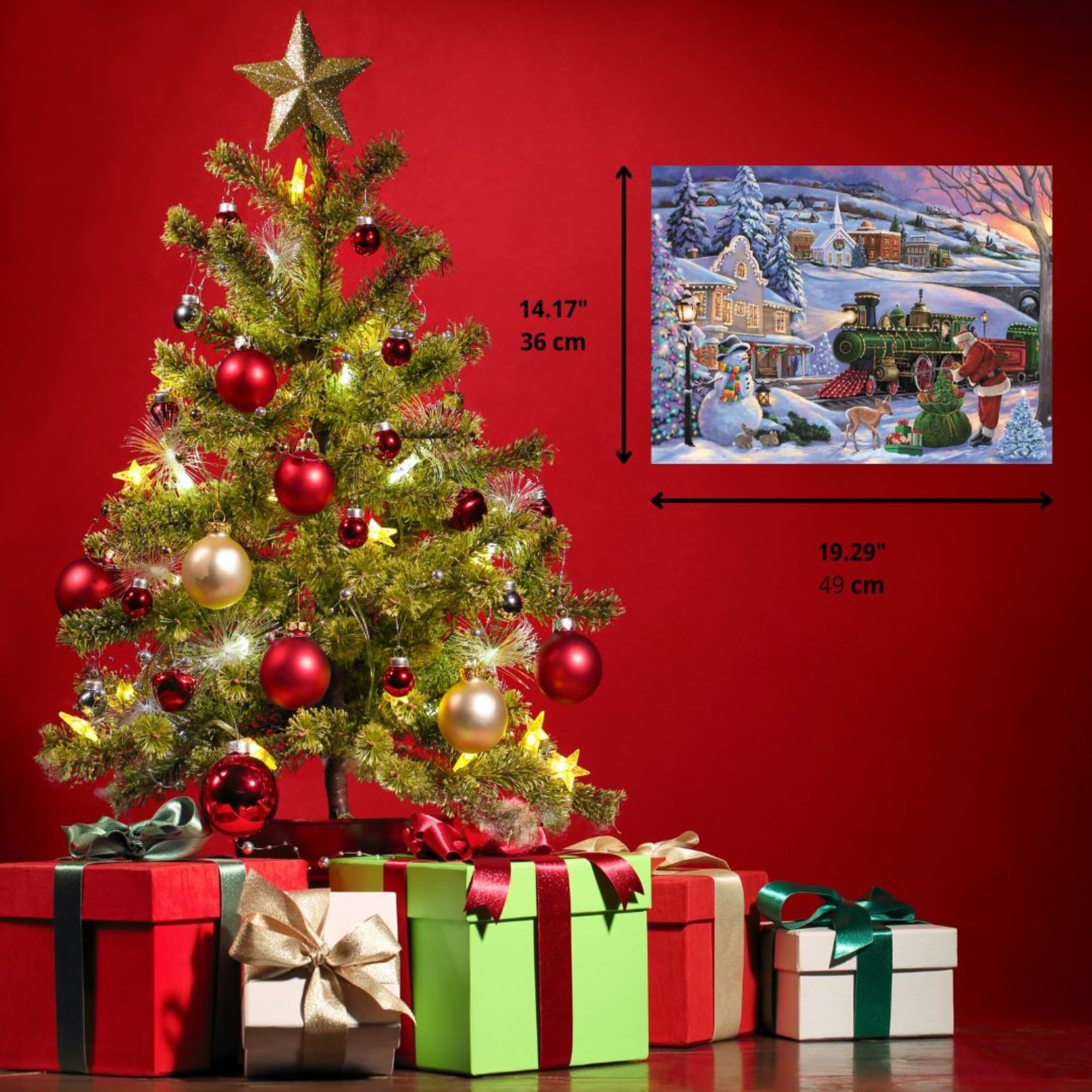 Clementoni Jigsaw Puzzle Cube Christmas Train 500 Pieces - Adult Puzzle 4