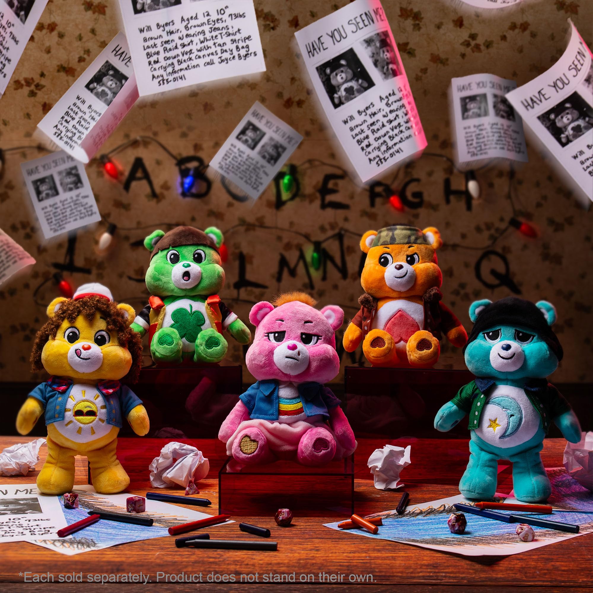 Care Bears Bedtime Bear as Mike Plush Toy - 22 cm Crossover | Stranger Things Edition 6