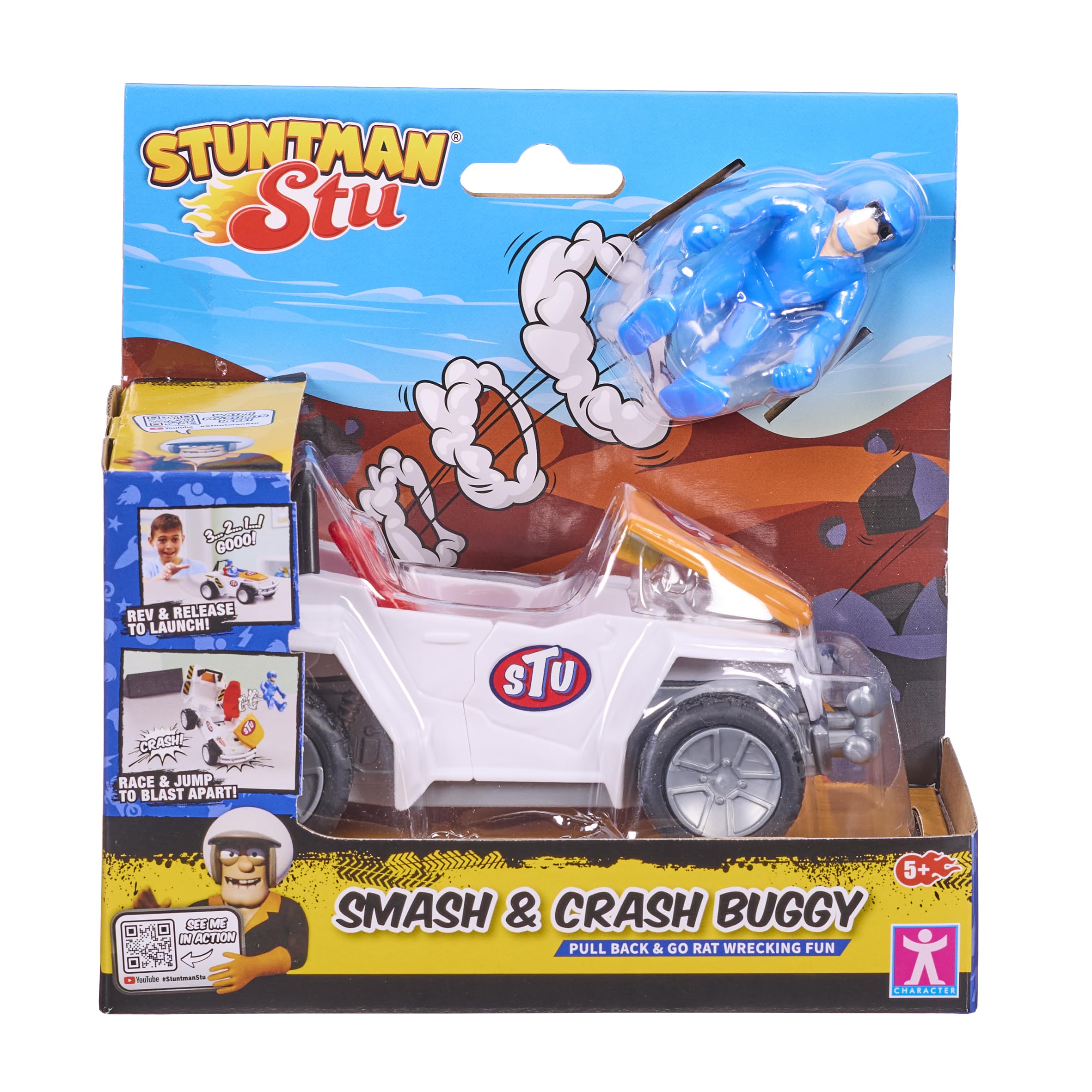 Stuntman Stu Smash and Crash Buggy - Break Apart Stunt Set with Ejector Seat 1